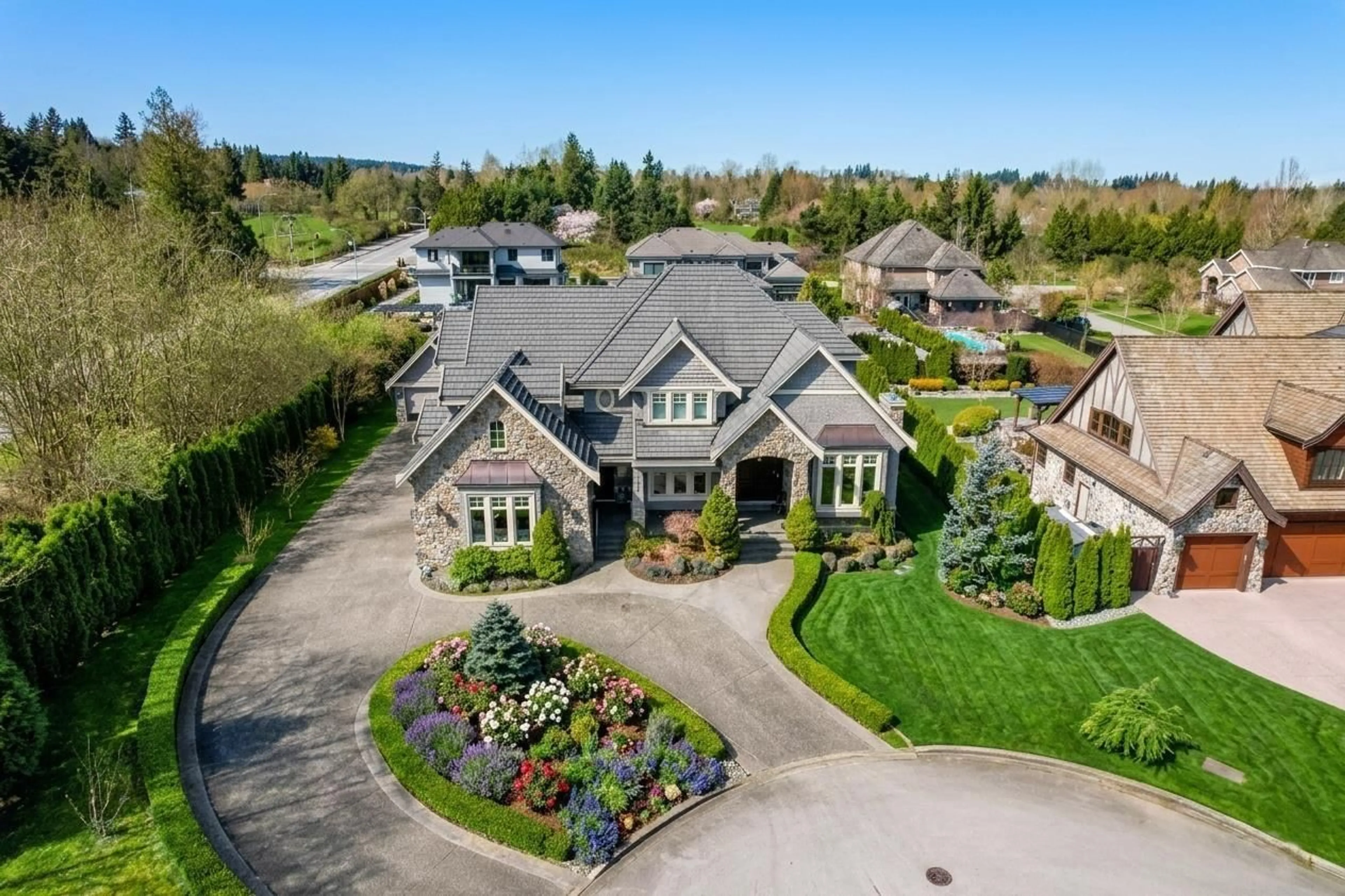 A pic from outside/outdoor area/front of a property/back of a property/a pic from drone, water/lake/river/ocean view for 3225 164A STREET, Surrey British Columbia V3Z0G5