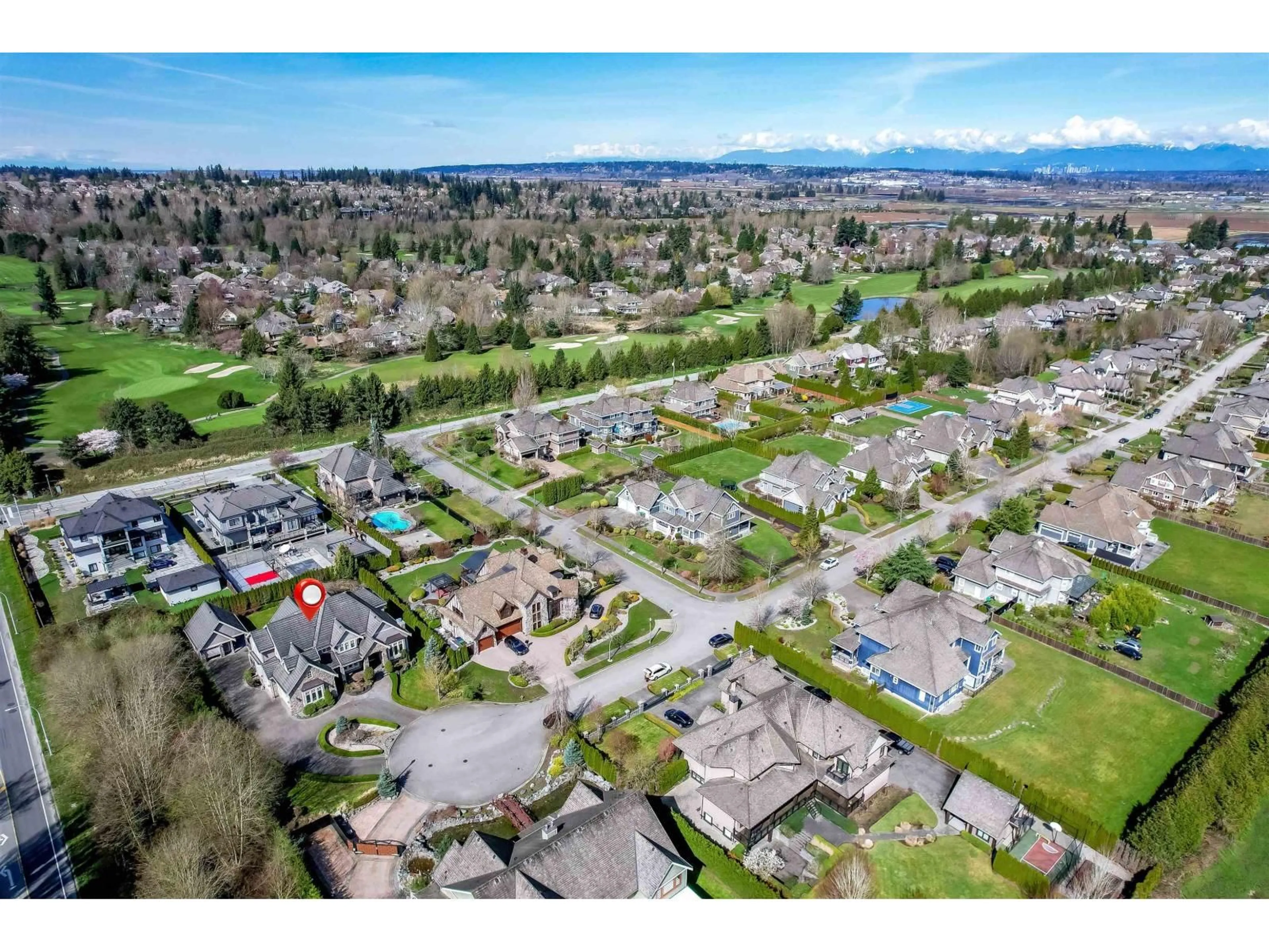 A pic from outside/outdoor area/front of a property/back of a property/a pic from drone, mountain view for 3225 164A STREET, Surrey British Columbia V3Z0G5