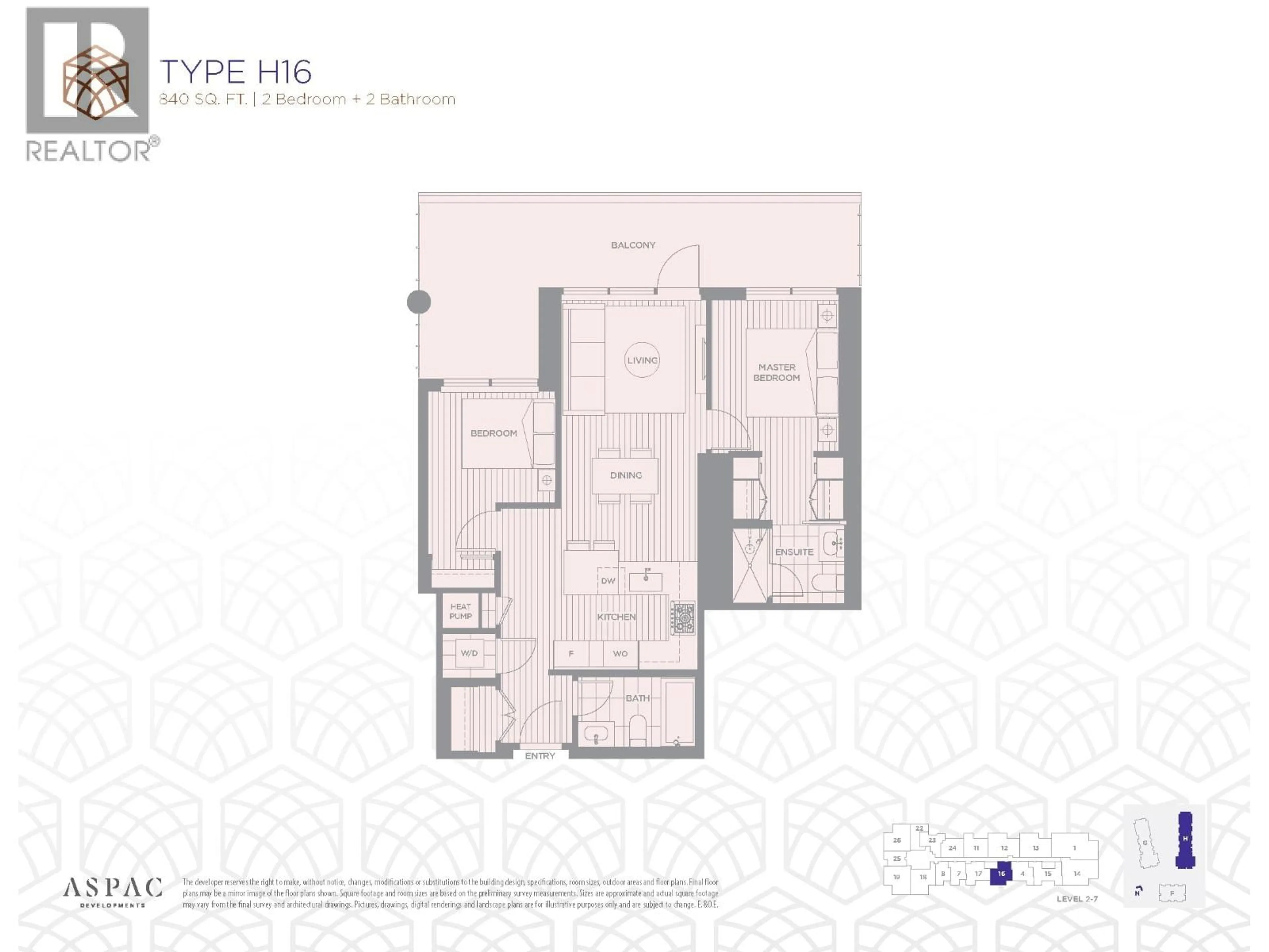 Floor plan for 605 - 6833 PEARSON WAY, Richmond British Columbia V7C0E8