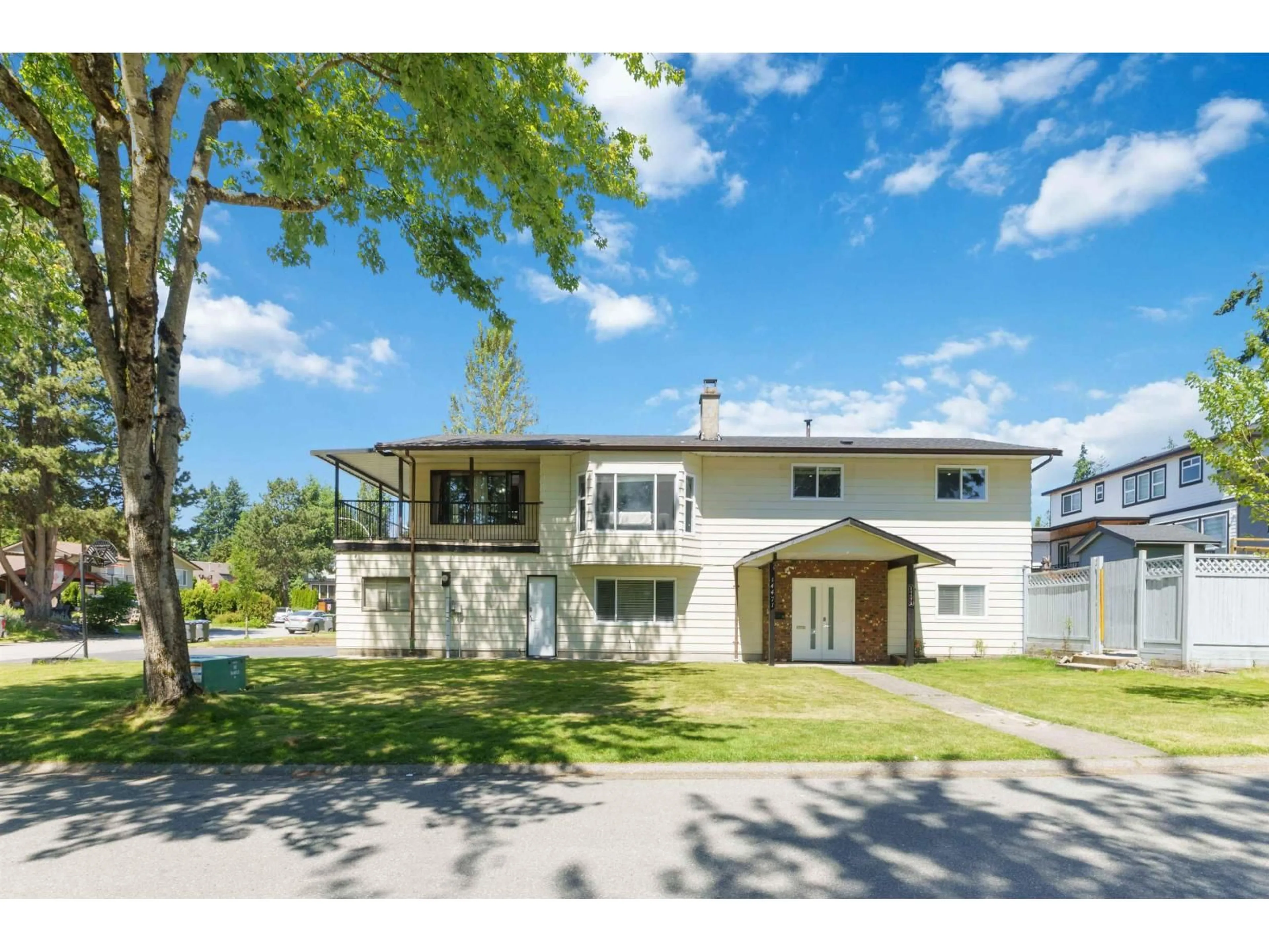 Home with vinyl exterior material, street for 14471 85A AVENUE, Surrey British Columbia V3S5W3