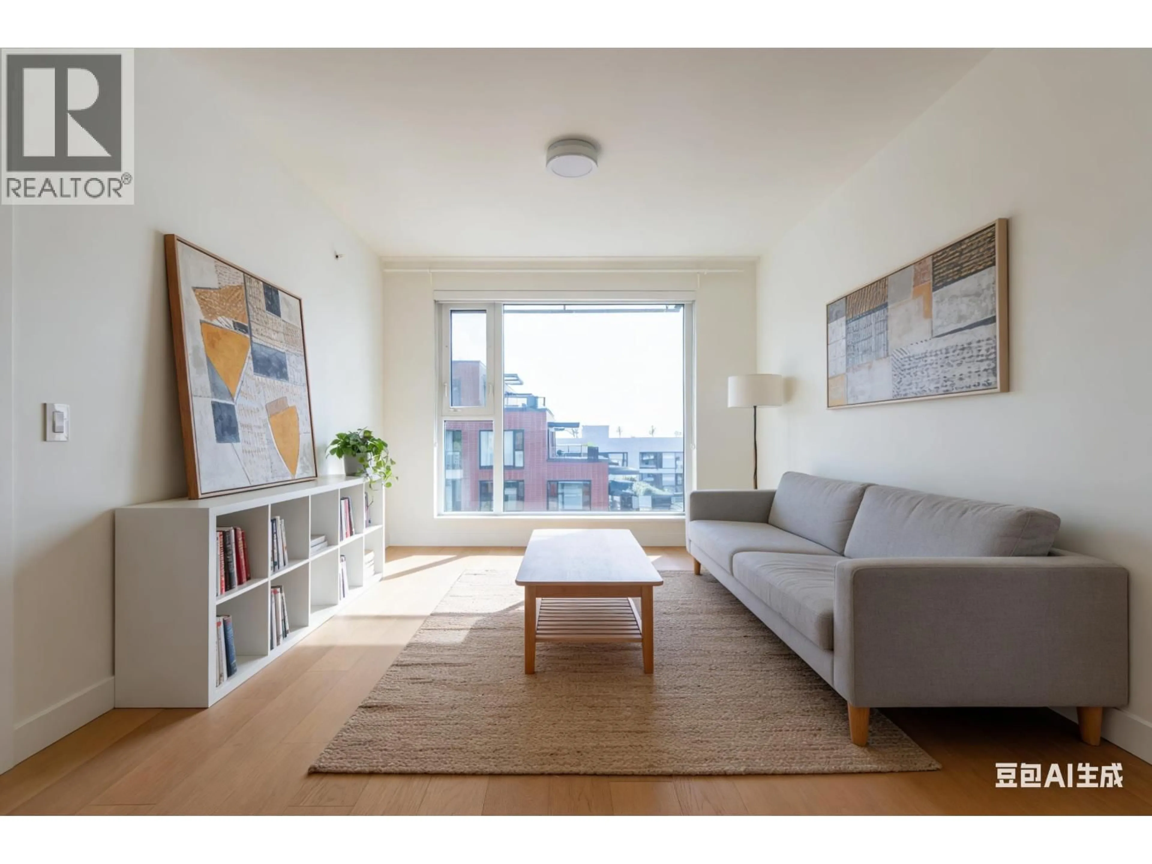 Living room with furniture, wood/laminate floor for 703 - 1561 57TH, Vancouver British Columbia V6P0H5