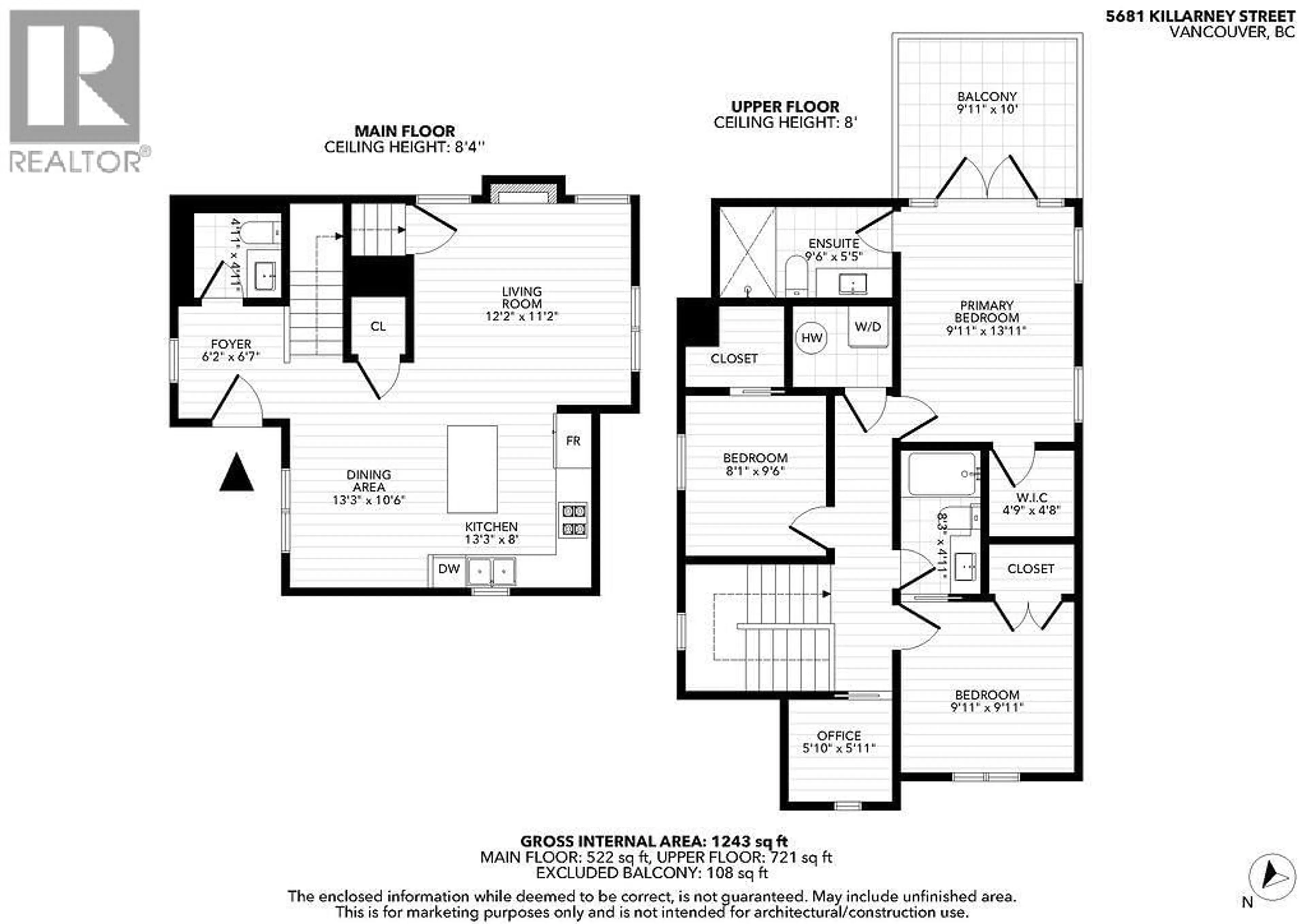 Floor plan for 5681 KILLARNEY STREET, Vancouver British Columbia V5R3W4
