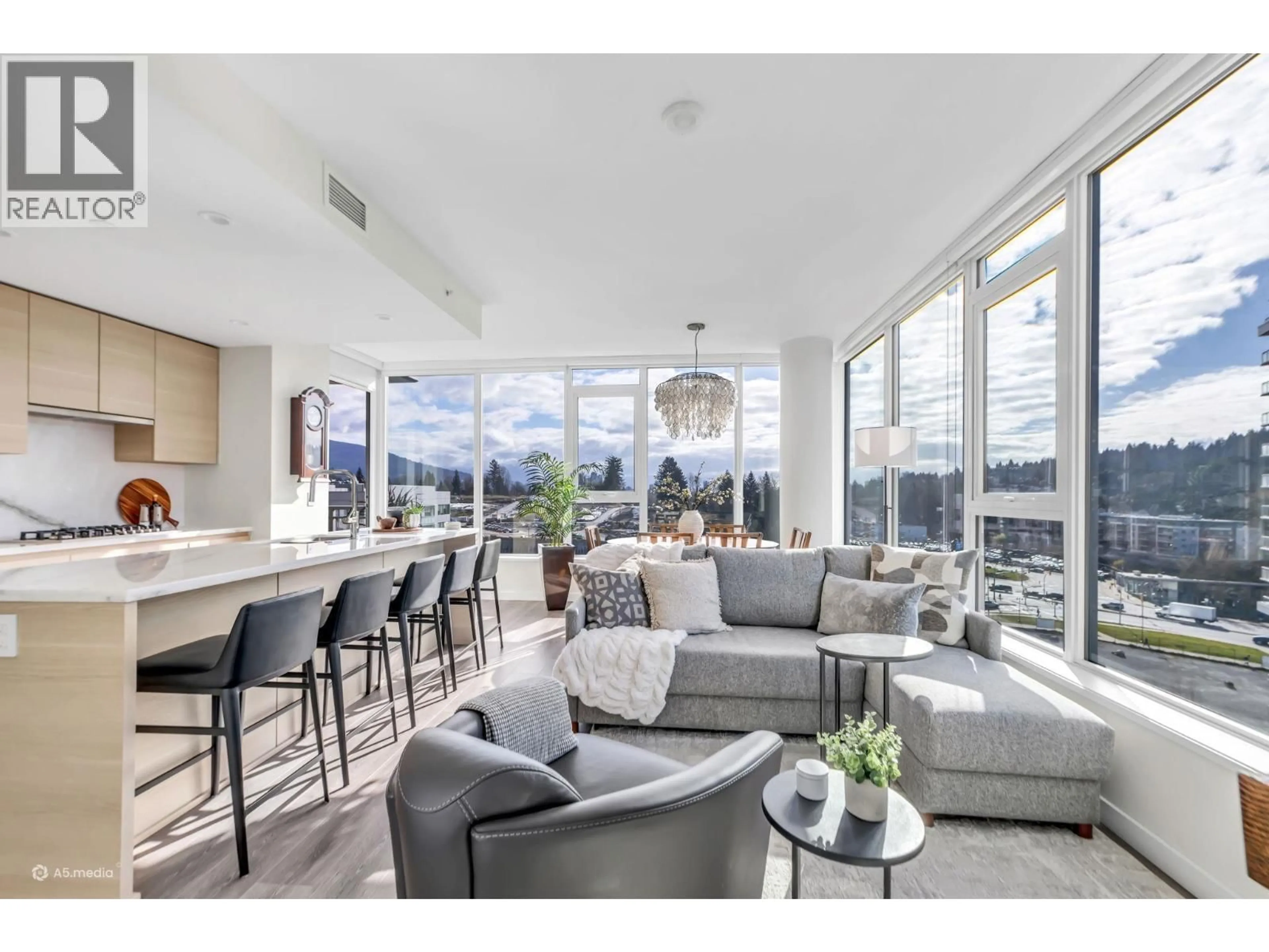 Living room with furniture, unknown for 1404 - 305 MORRISSEY ROAD, Port Moody British Columbia V3H0M3