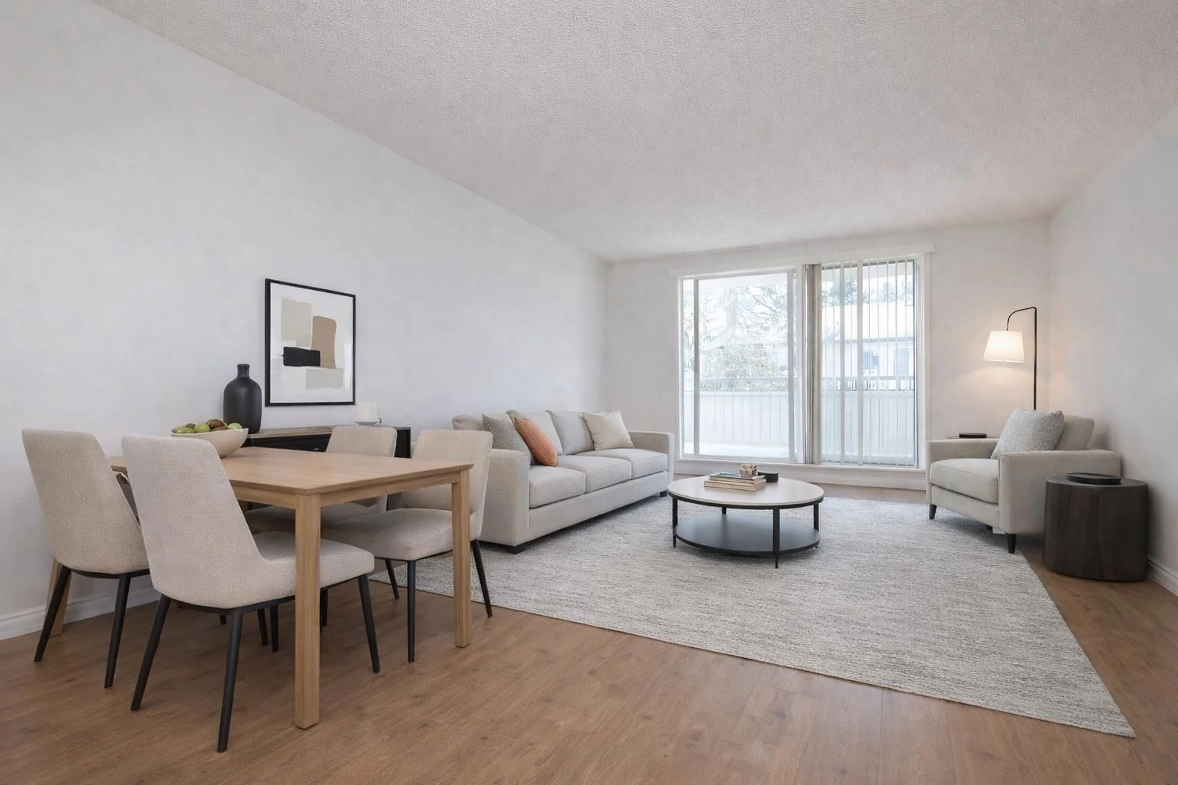 Living room with furniture, wood/laminate floor for 107 - 32950 AMICUS PLACE, Abbotsford British Columbia V2S6G9