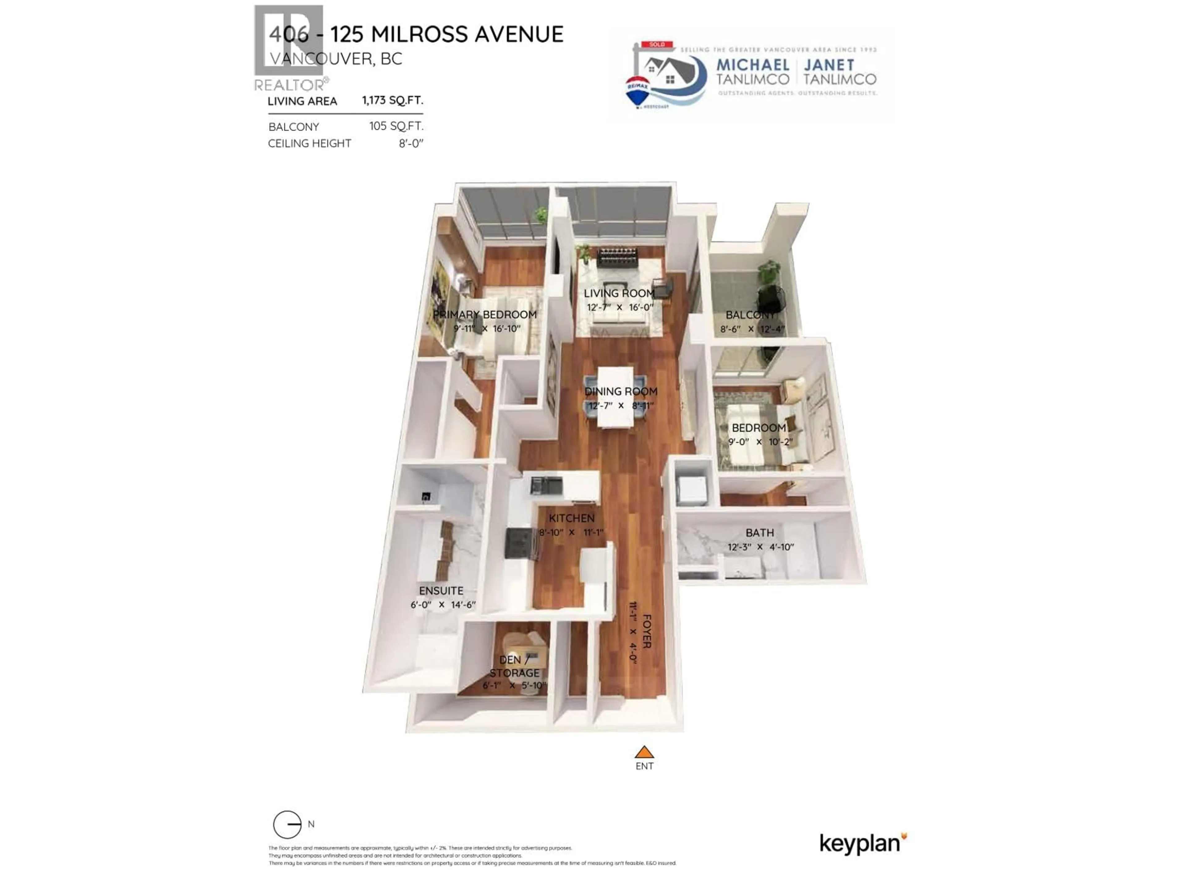 Floor plan for 406 - 125 MILROSS AVENUE, Vancouver British Columbia V6A0A1