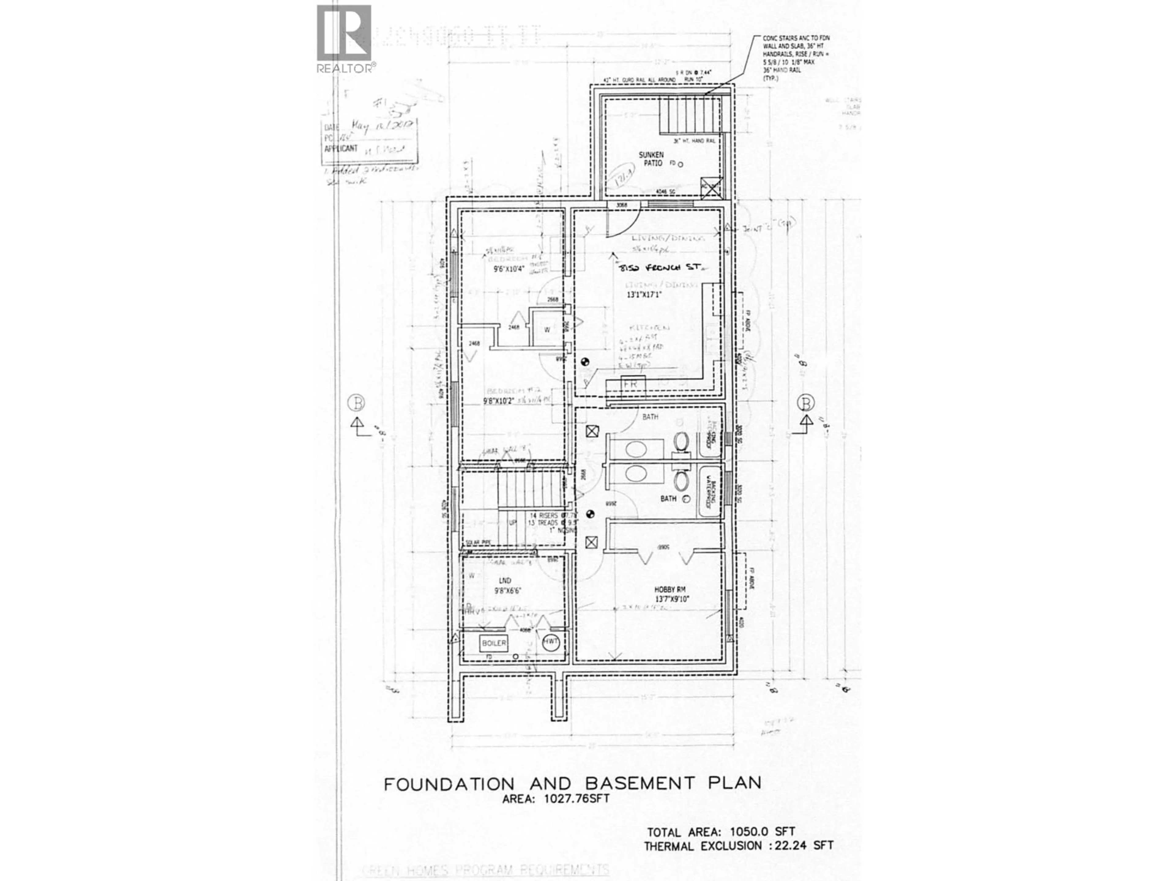Floor plan for 8150 FRENCH STREET, Vancouver British Columbia V6P4W1