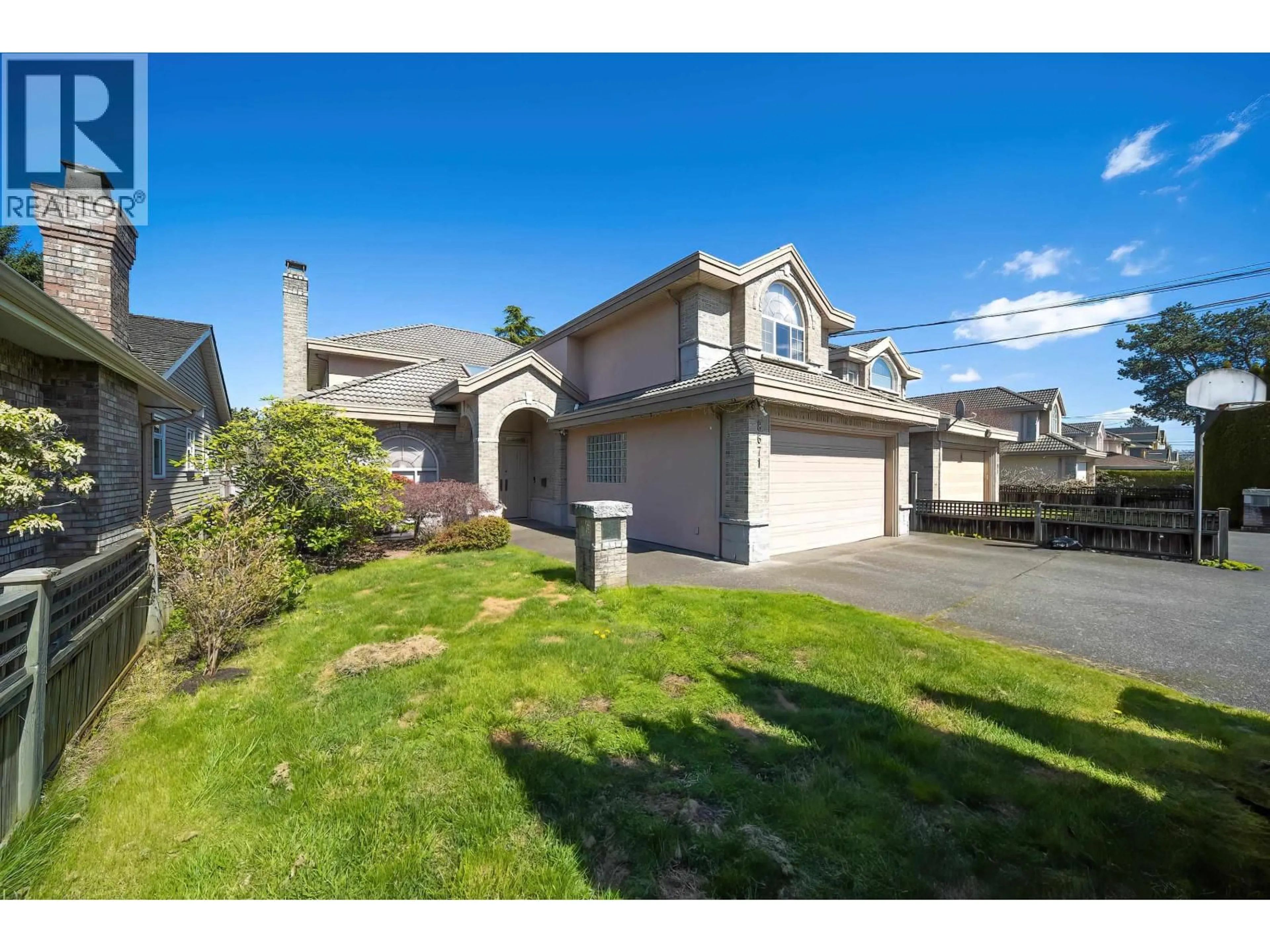 A pic from outside/outdoor area/front of a property/back of a property/a pic from drone, street for 8671 SAUNDERS ROAD, Richmond British Columbia V7A2A6