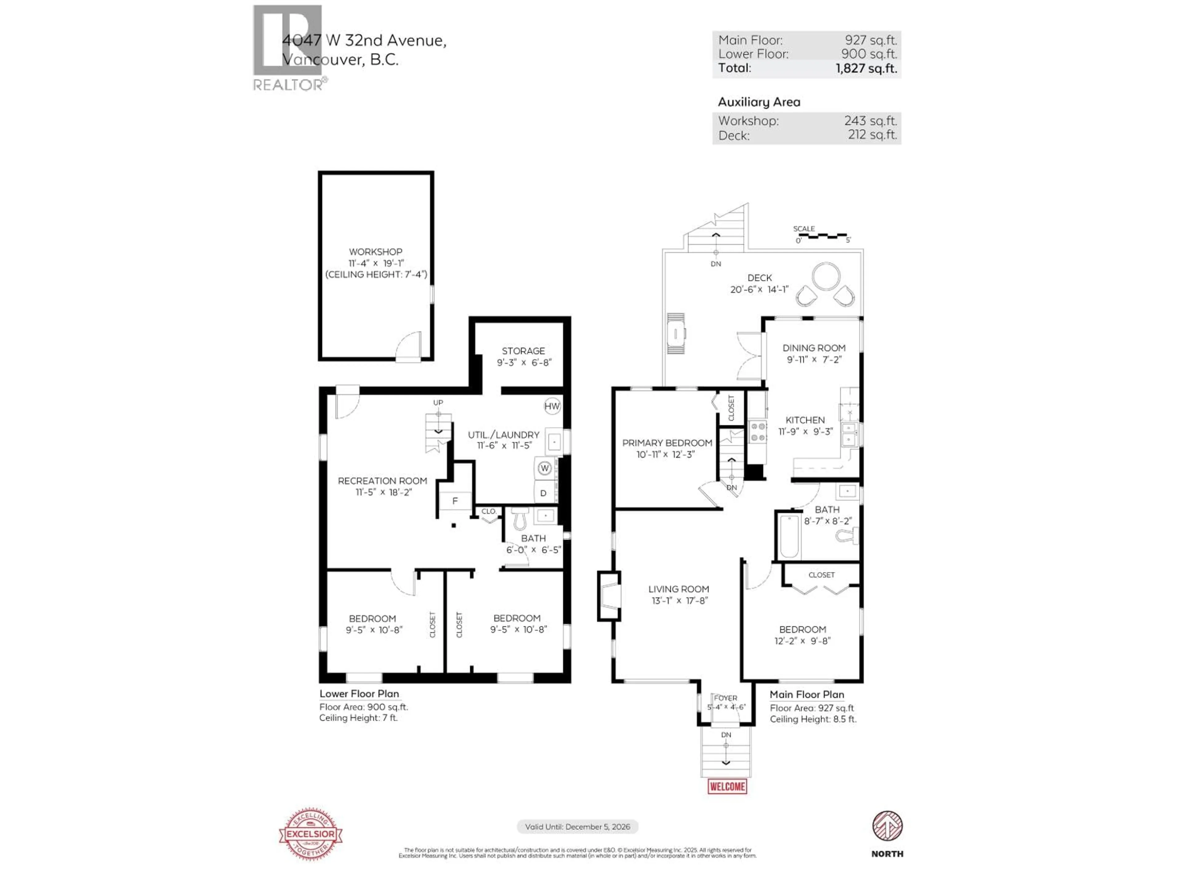 Floor plan for 4047 32ND AVENUE, Vancouver British Columbia V6S1Z5