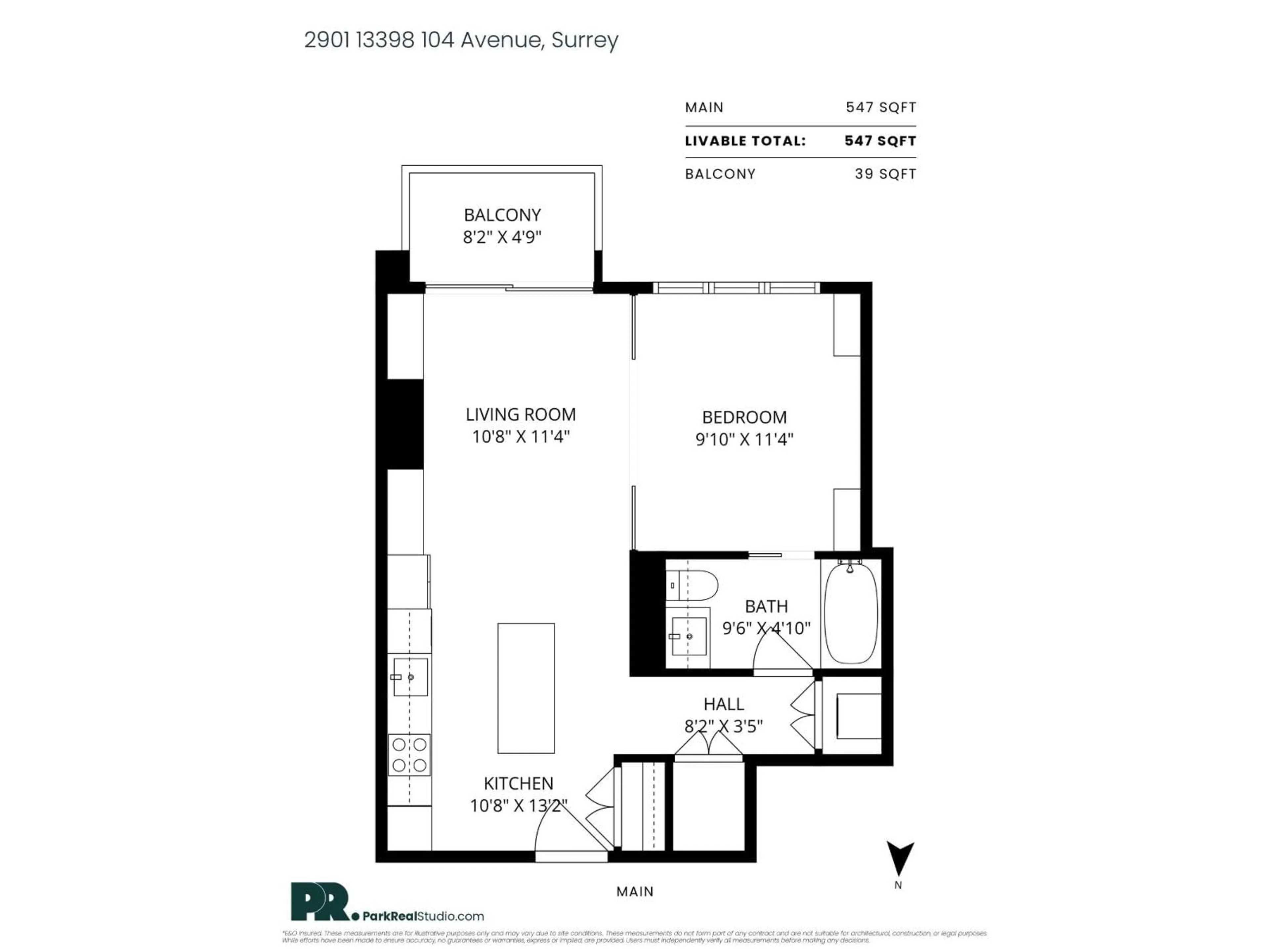 Floor plan for 2901 - 13398 104 AVENUE, Surrey British Columbia V3T1V6