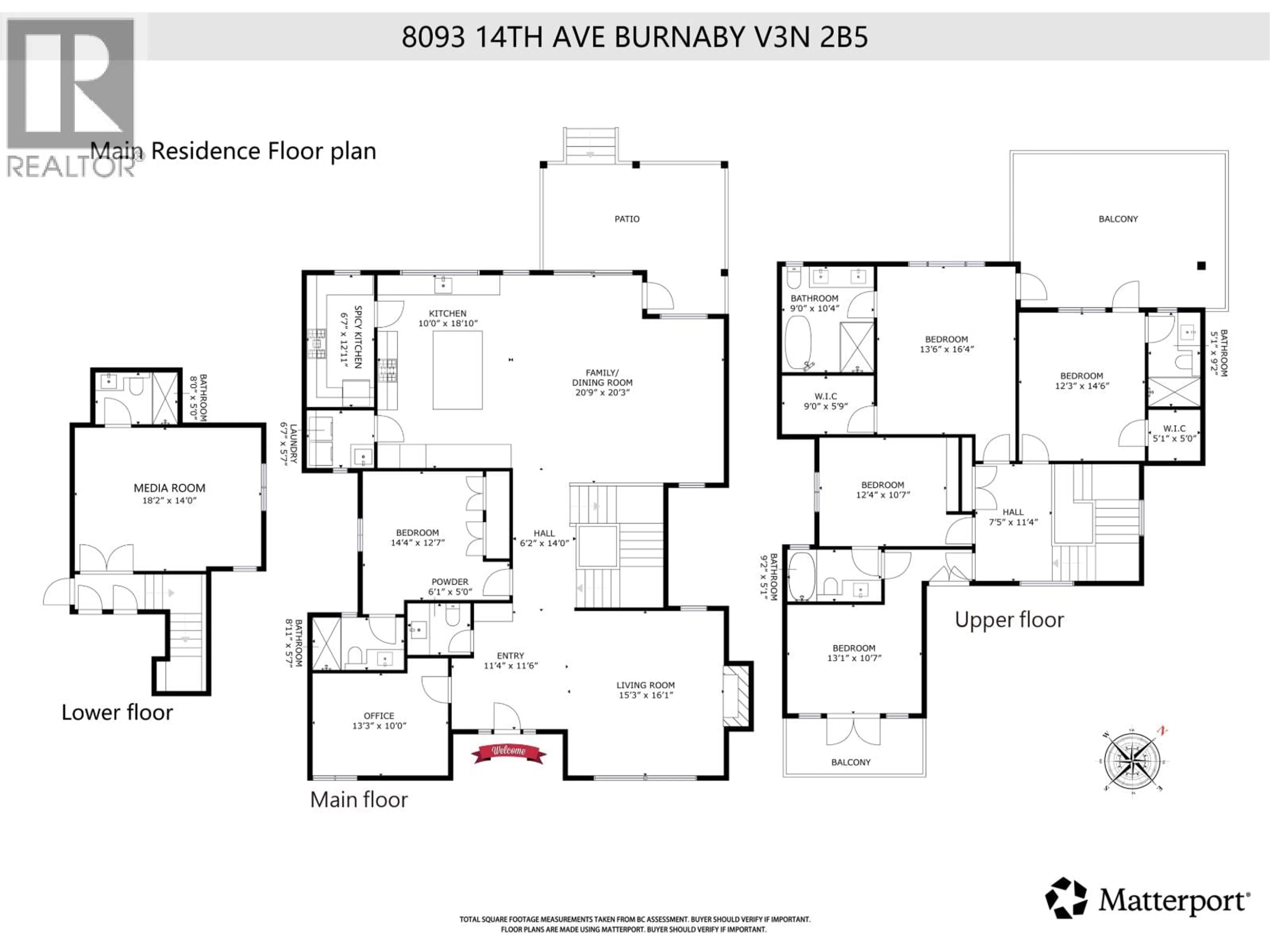 Floor plan for 8093 14TH AVENUE, Burnaby British Columbia V3N2B5