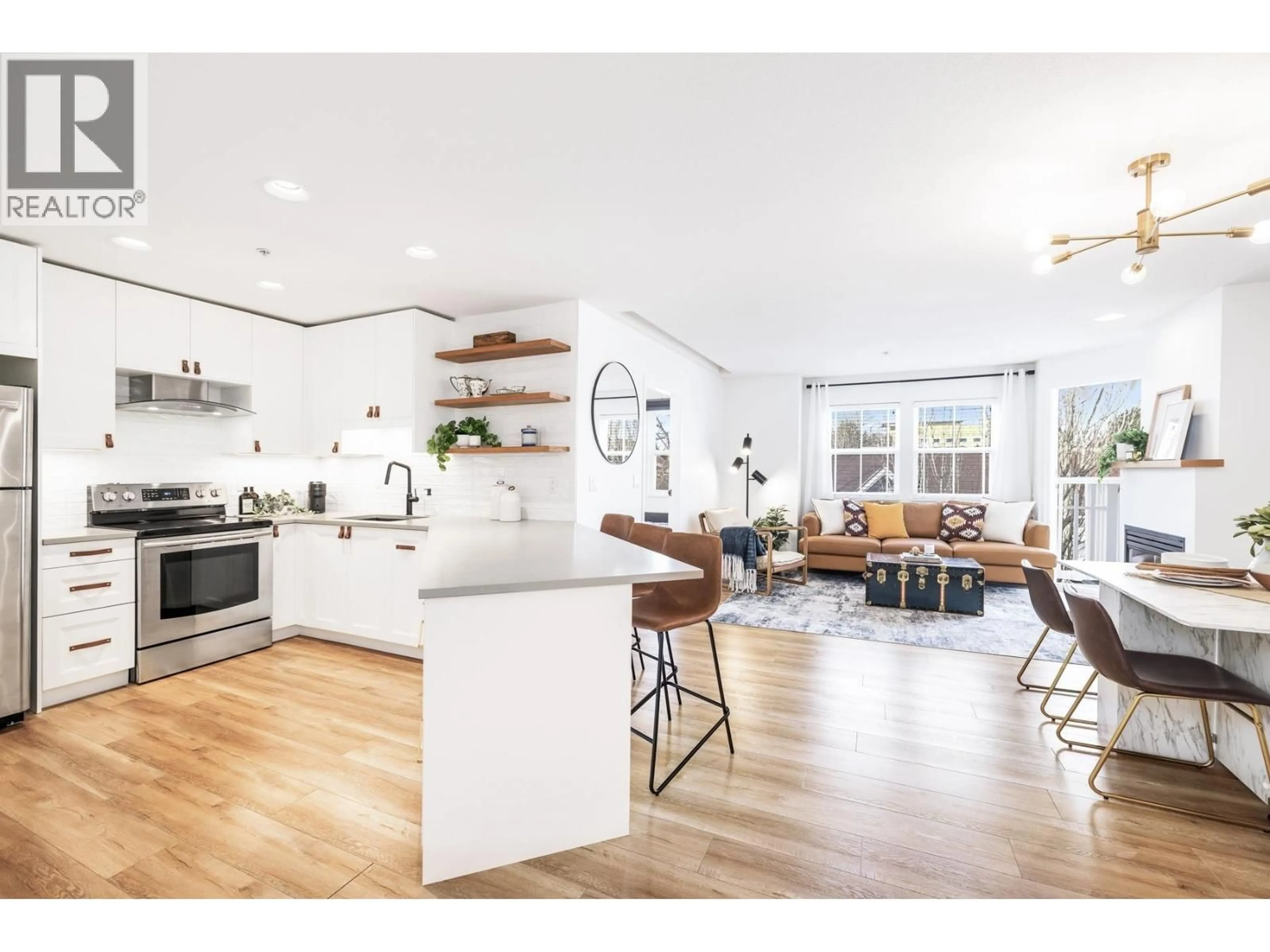 Open concept kitchen, wood/laminate floor for PH10 - 1702 56 STREET, Tsawwassen British Columbia V4L2P5