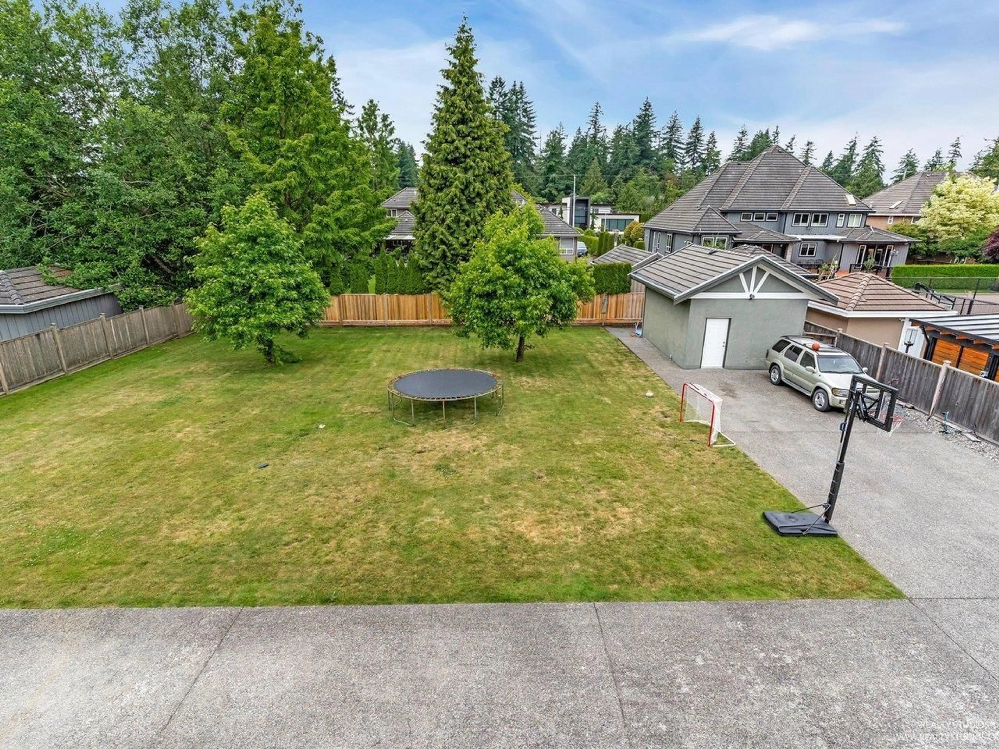 A pic from outside/outdoor area/front of a property/back of a property/a pic from drone, mountain view for 5733 136B STREET, Surrey British Columbia V3X3N9