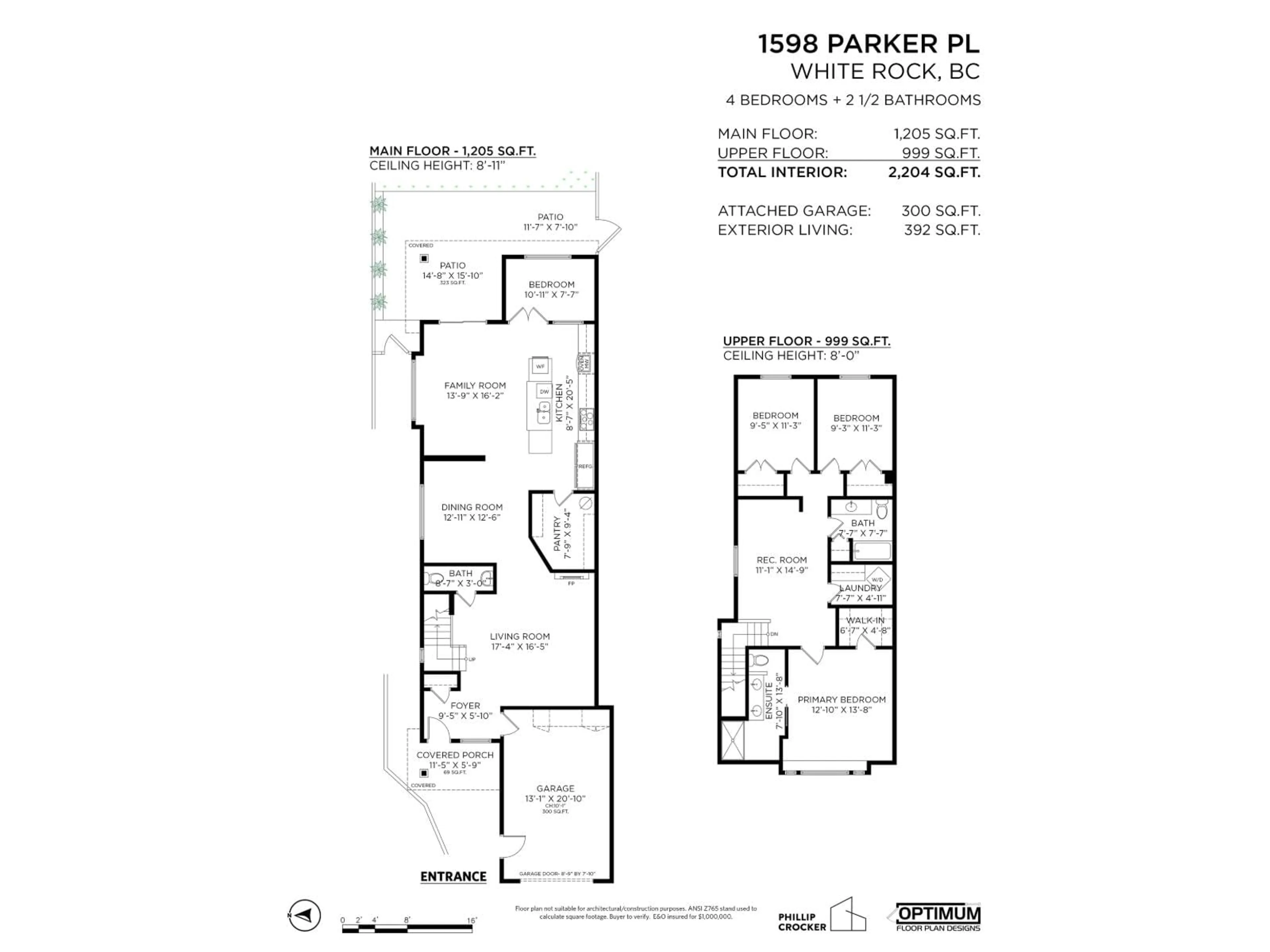Floor plan for 1598 PARKER PLACE, White Rock British Columbia V4B4S5