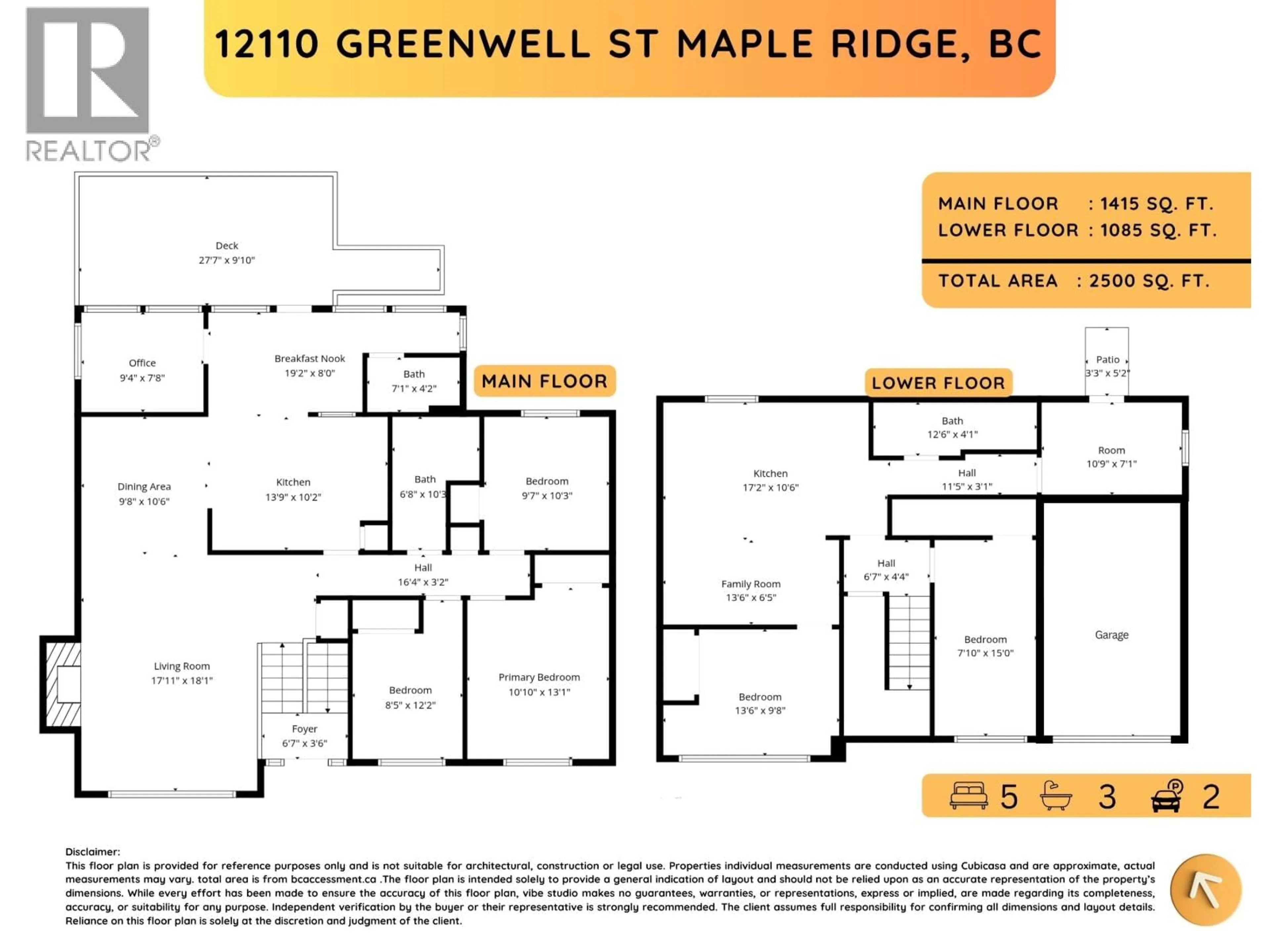 Floor plan for 12110 GREENWELL STREET, Maple Ridge British Columbia V2X7N1