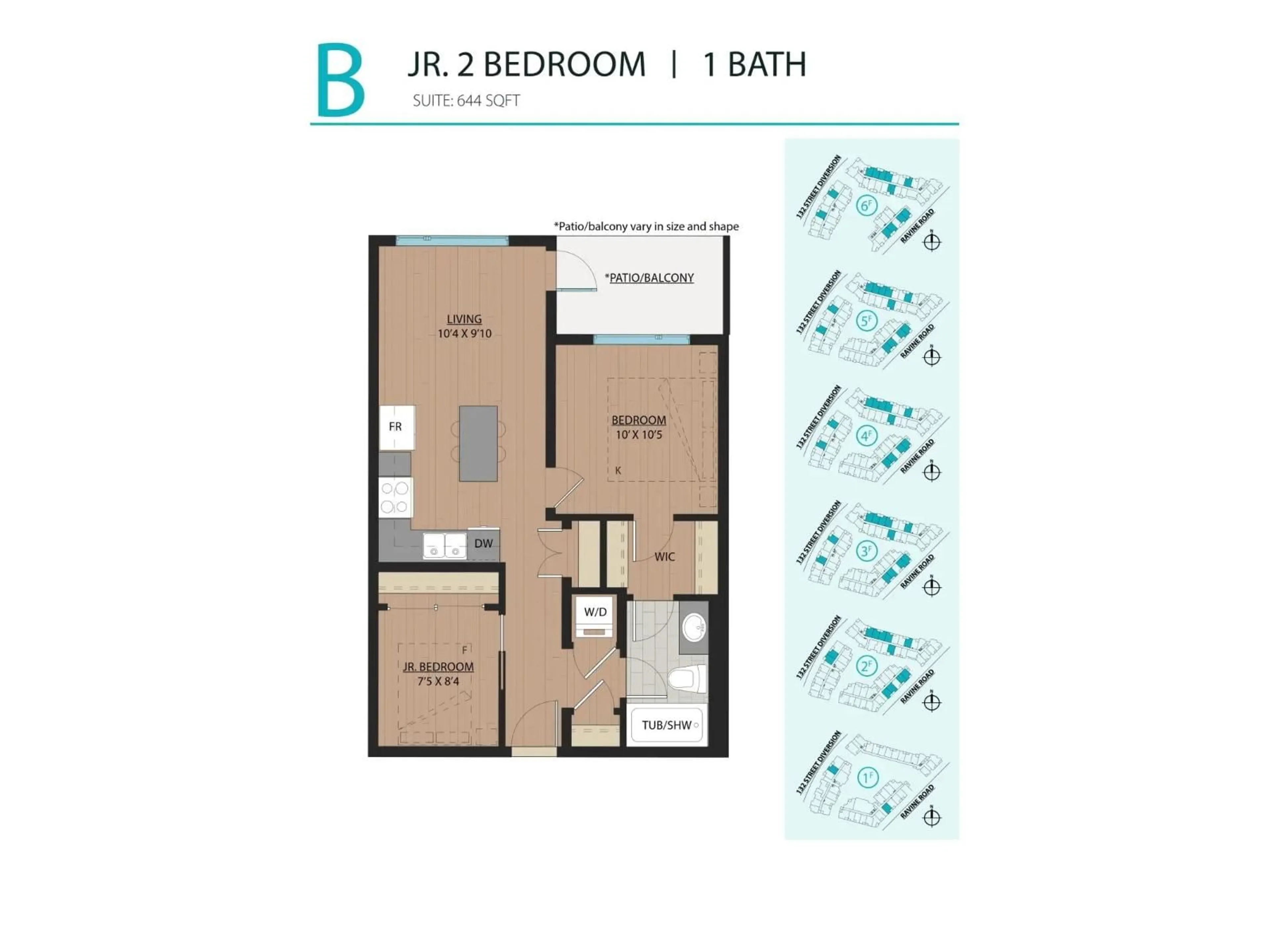 Floor plan for 315 - 11058 132 DIVERSION, Surrey British Columbia V0V0V0