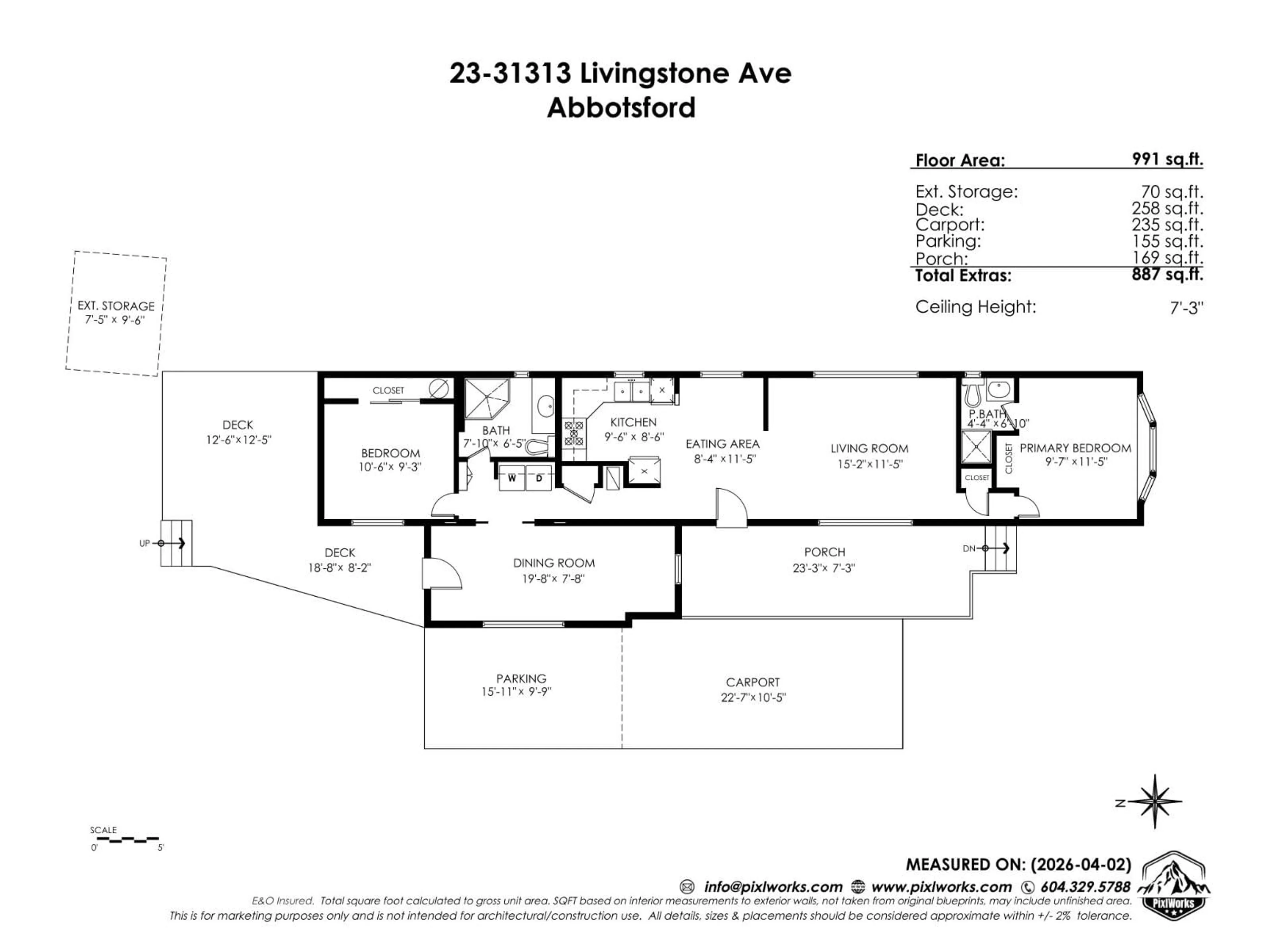 Floor plan for 23 - 31313 LIVINGSTONE AVENUE, Abbotsford British Columbia V2T4T1