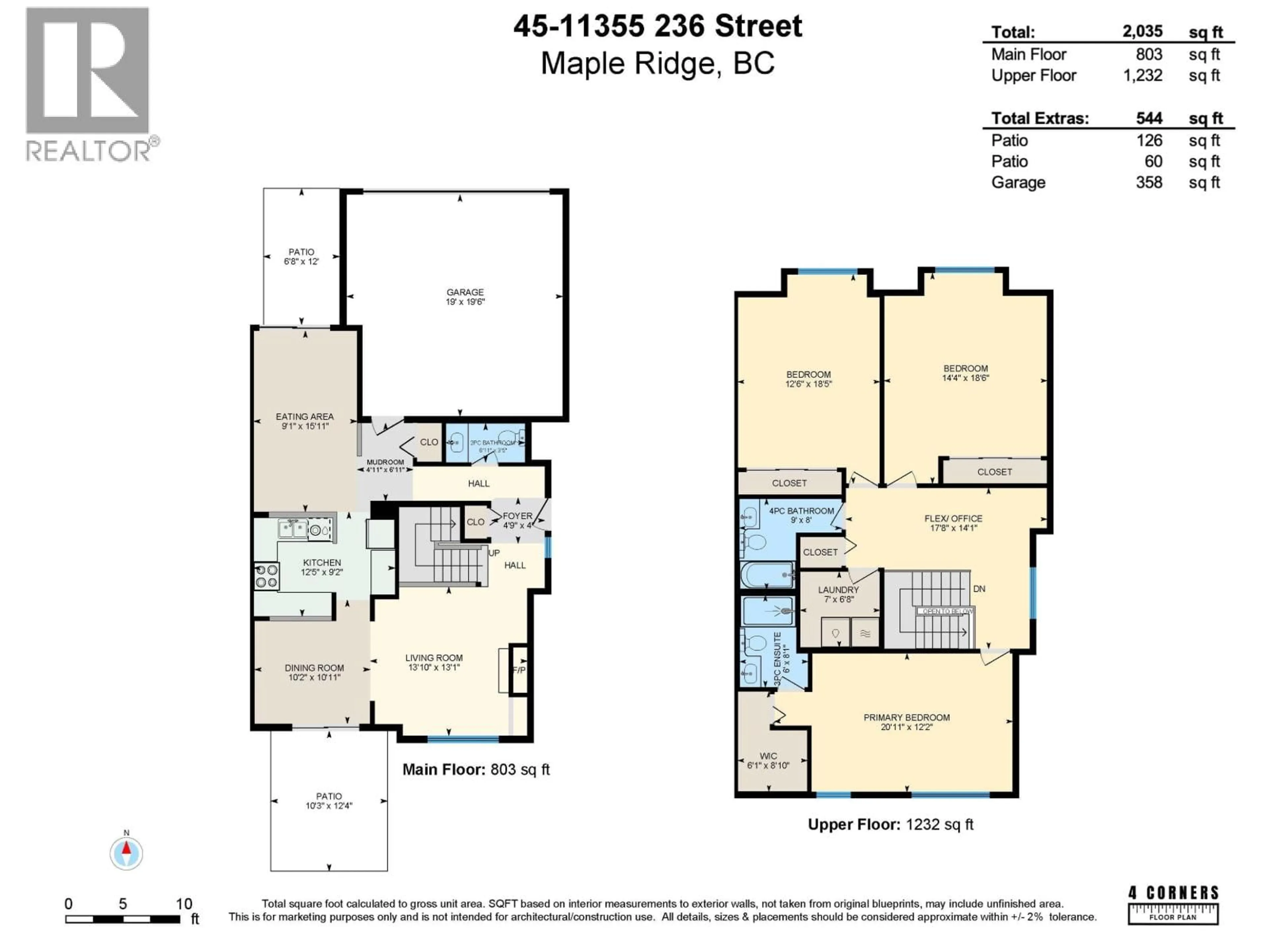 Floor plan for 45 - 11355 236 STREET, Maple Ridge British Columbia V2W1W4