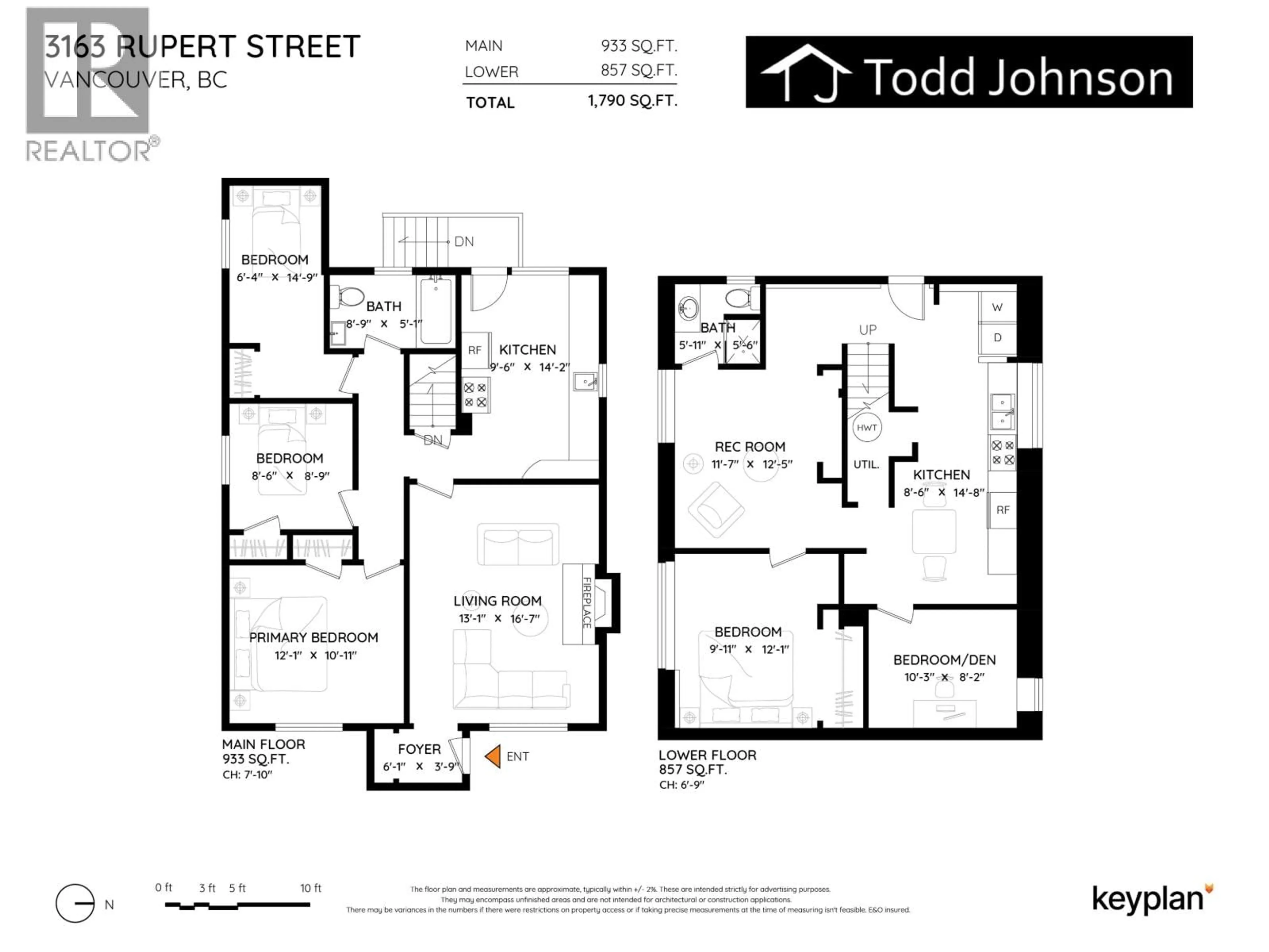 Floor plan for 3163 RUPERT STREET, Vancouver British Columbia V5M3V2