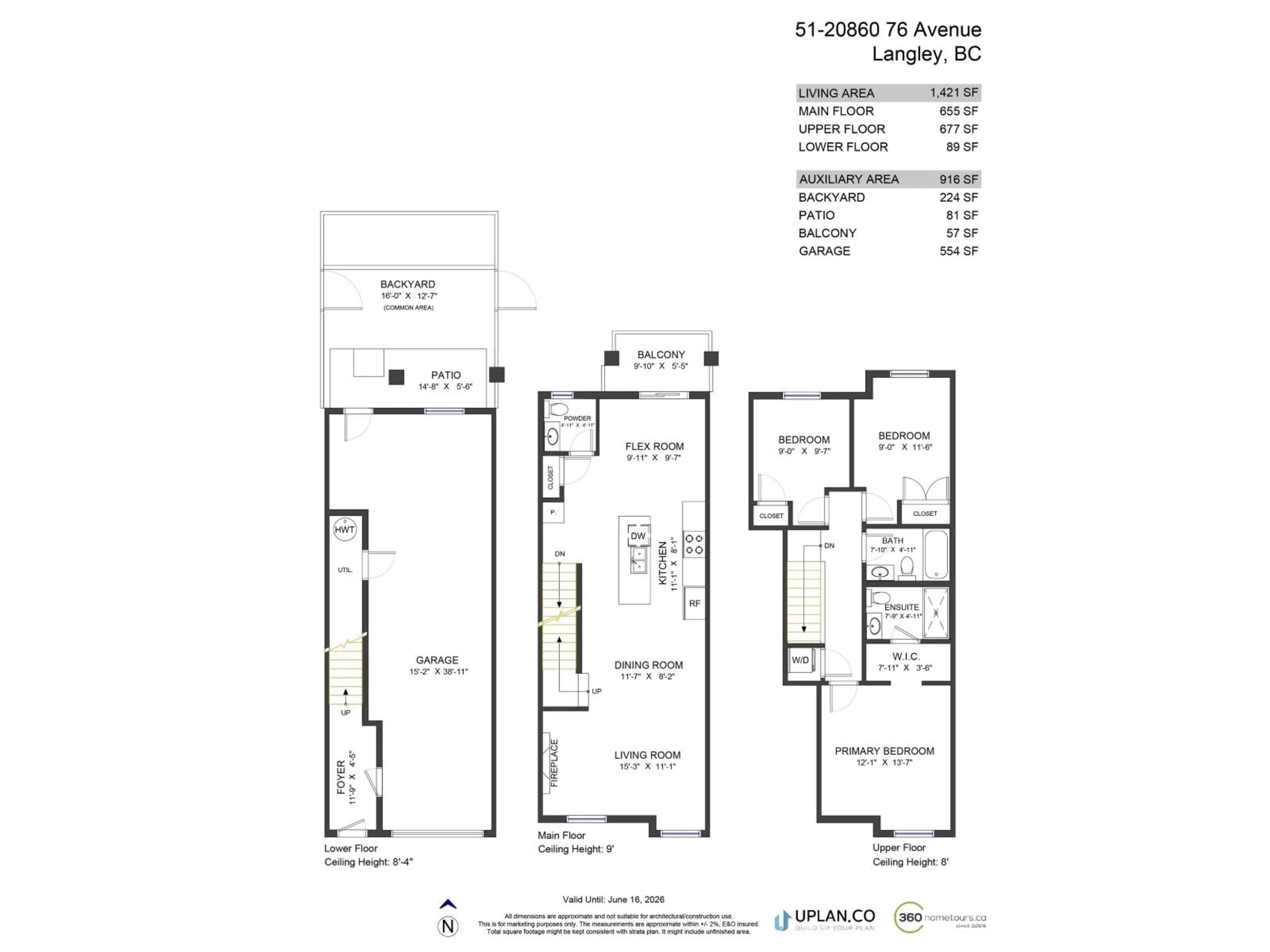 Floor plan for 51 - 20860 76 AVENUE, Langley British Columbia V2Y0S8
