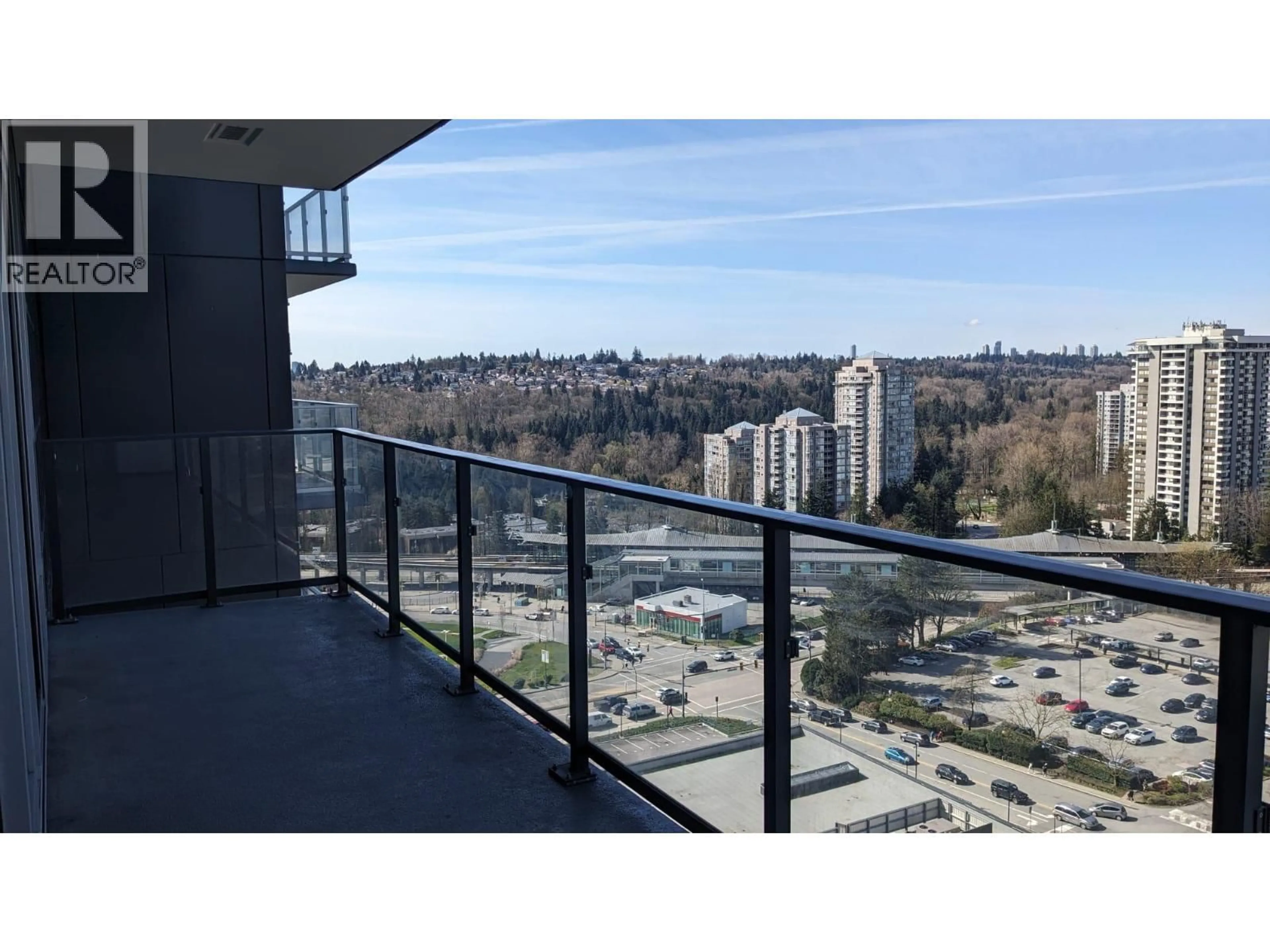 Balcony in the apartment, city buildings view from balcony for 1208 - 3809 EVERGREEN PLACE, Burnaby British Columbia V3J0M1