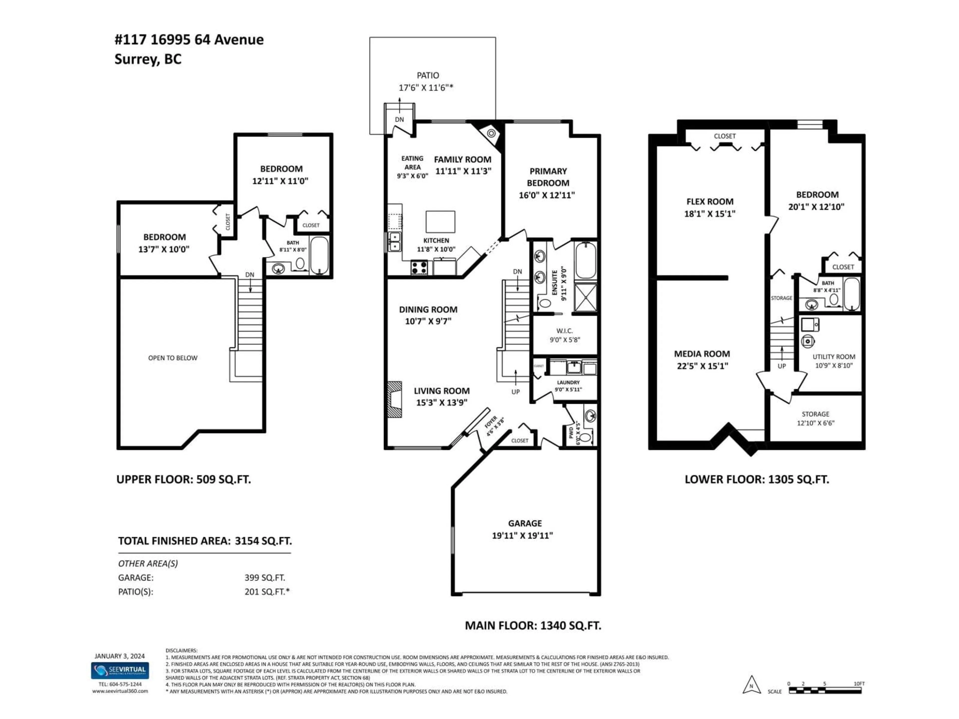 Floor plan for 117 - 16995 64 AVENUE, Surrey British Columbia V3S0V9