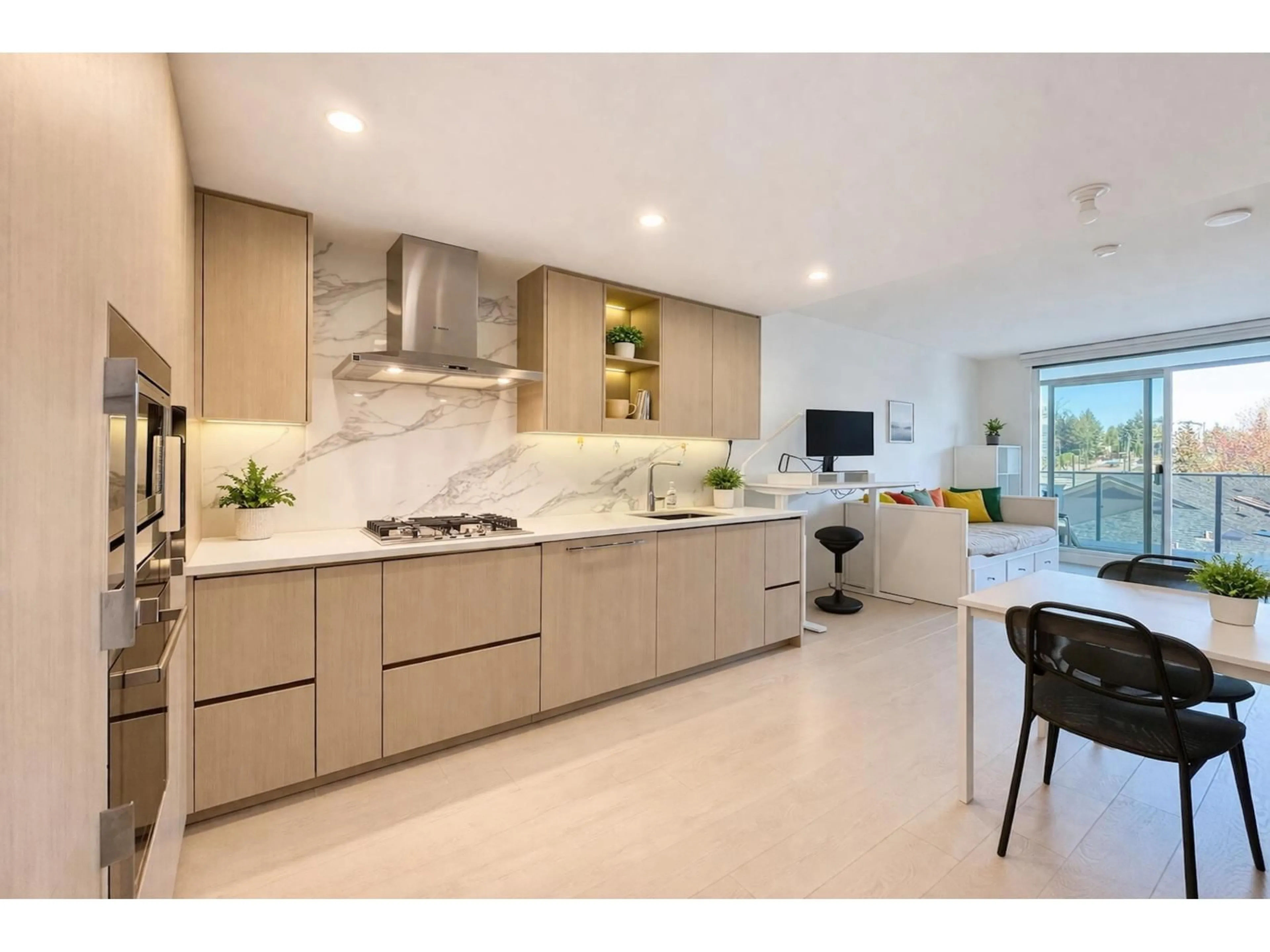 Contemporary kitchen, ceramic/tile floor for 603 - 13778 100 AVENUE, Surrey British Columbia V3T0V3