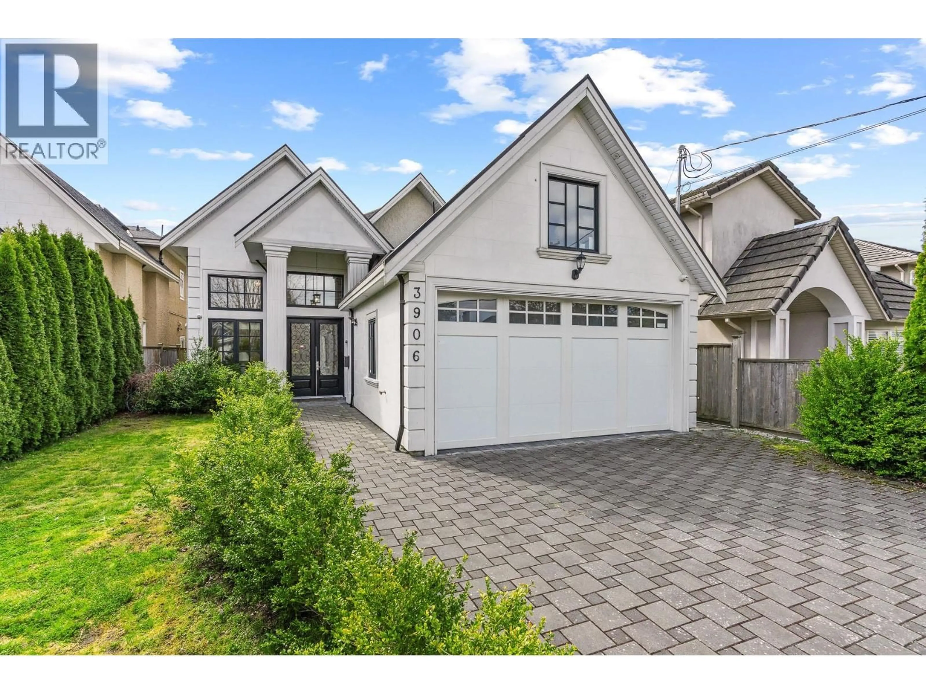 Home with vinyl exterior material, street for 3906 LOCKHART ROAD, Richmond British Columbia V7C1M3