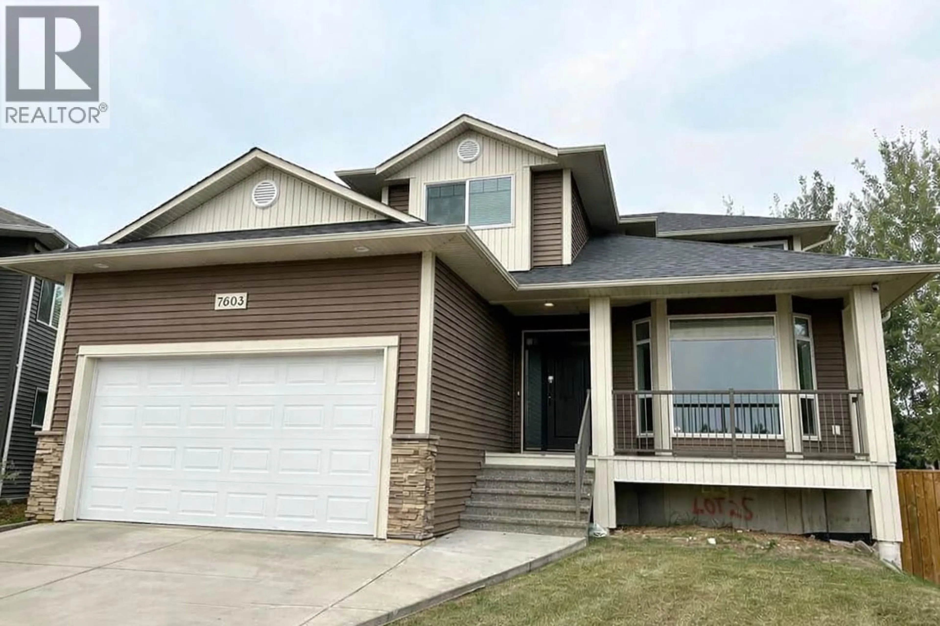 Home with vinyl exterior material, street for 7603 ST ANDREW COURT, Prince George British Columbia V2N0B6