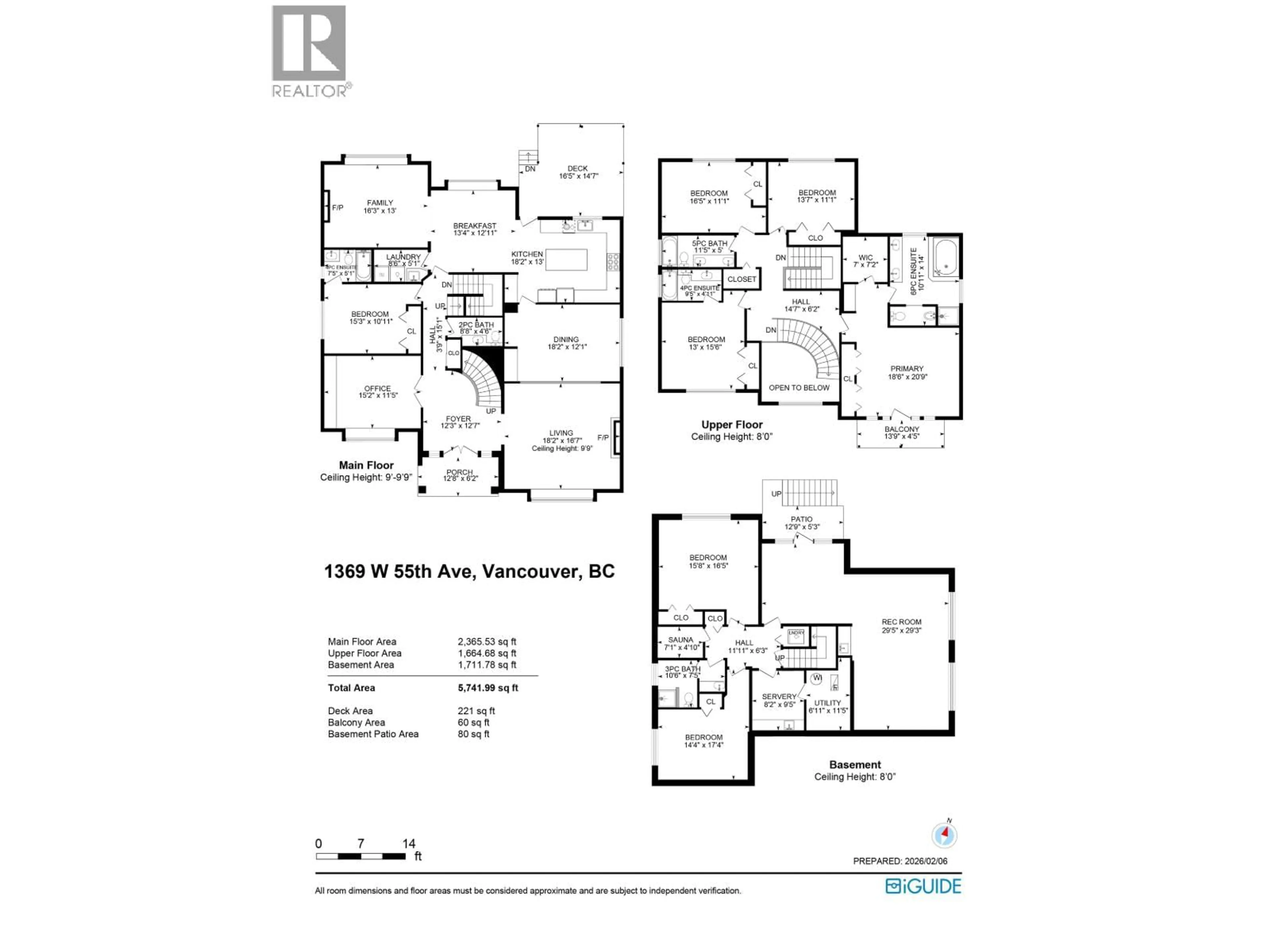 Floor plan for 1369 55TH AVENUE, Vancouver British Columbia V6P1R3