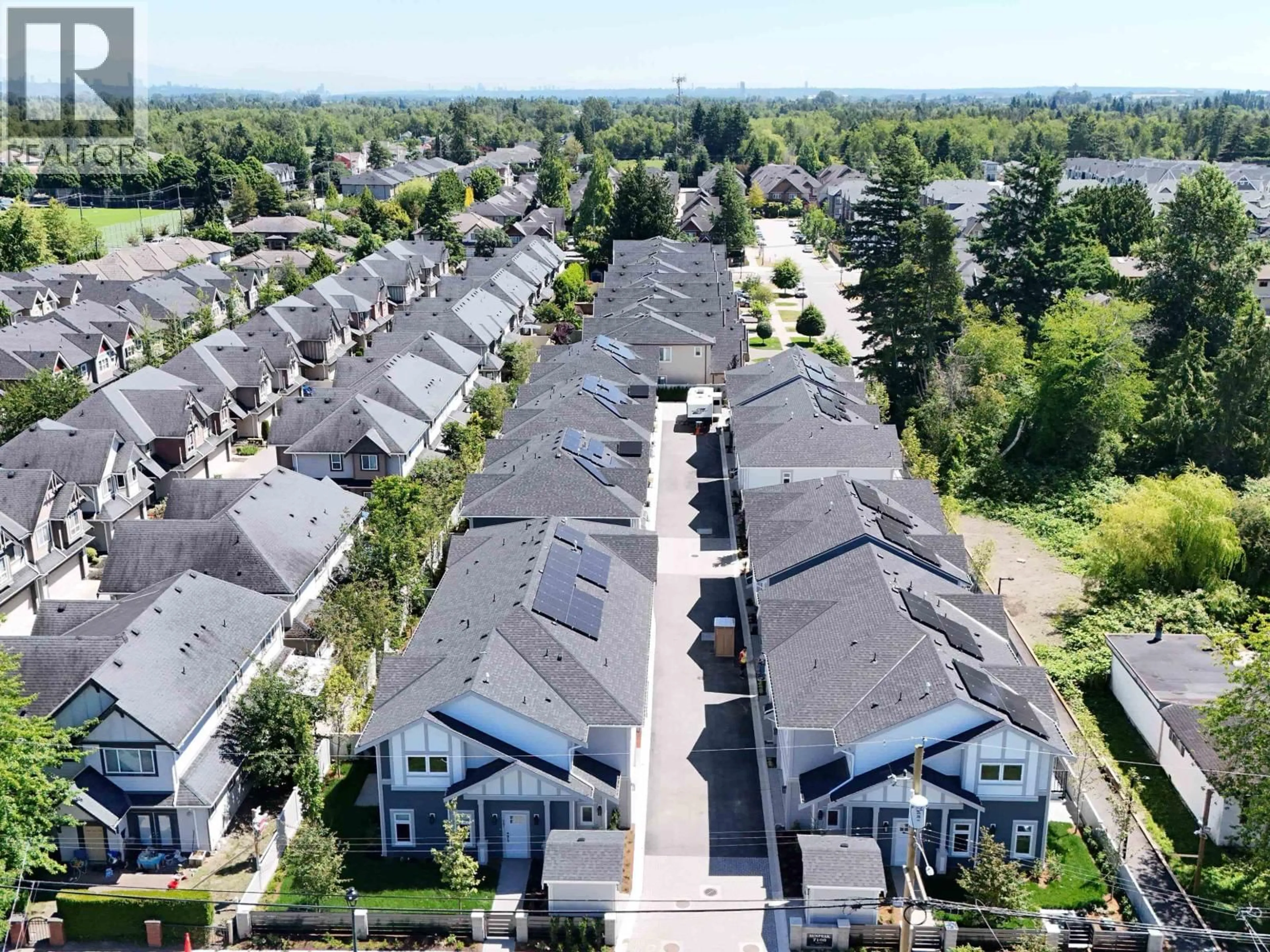 A pic from outside/outdoor area/front of a property/back of a property/a pic from drone, street for 17 - 7100 ASH STREET, Richmond British Columbia V6Y0N4
