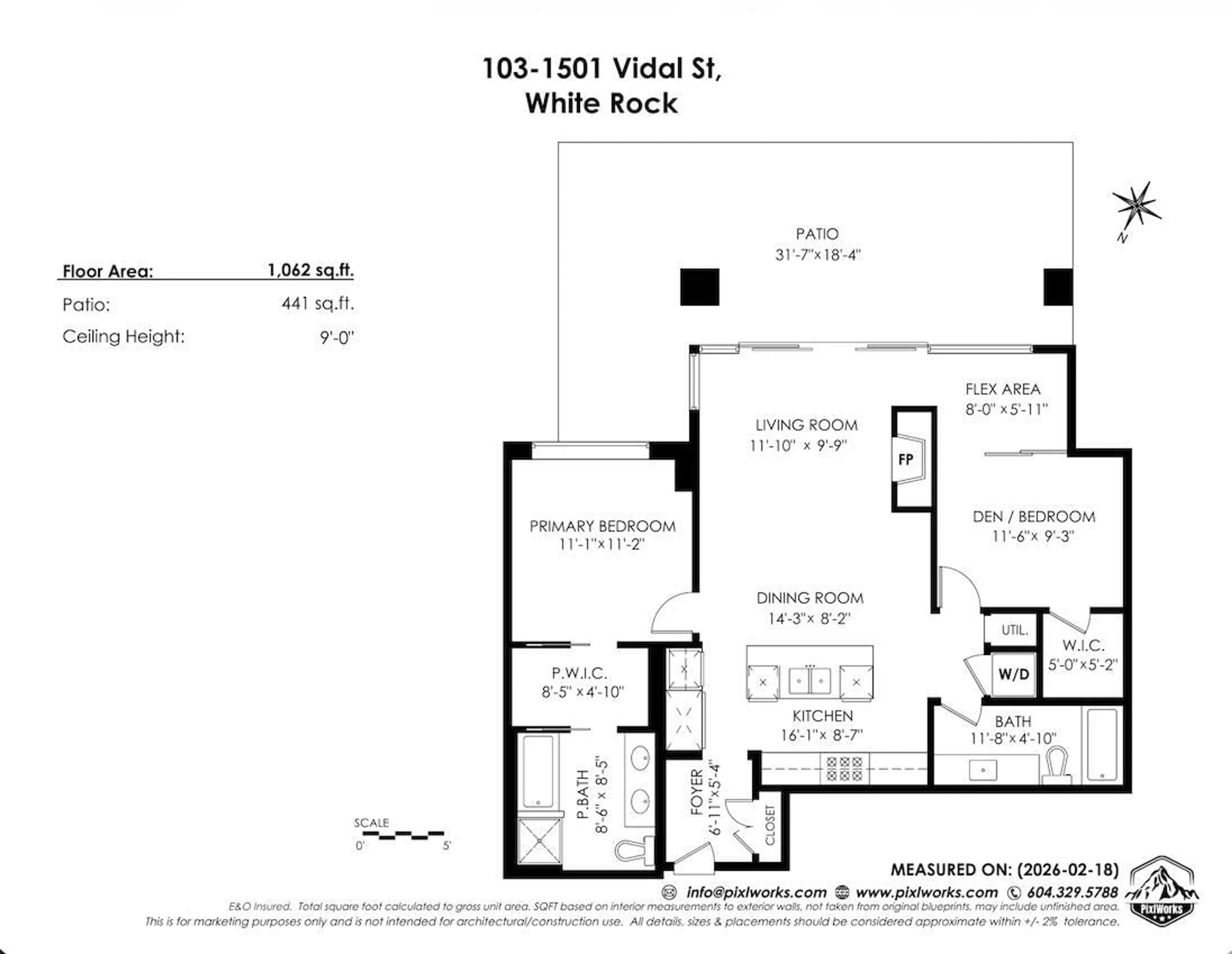 Floor plan for 103 - 1501 VIDAL STREET, White Rock British Columbia V4B0B5
