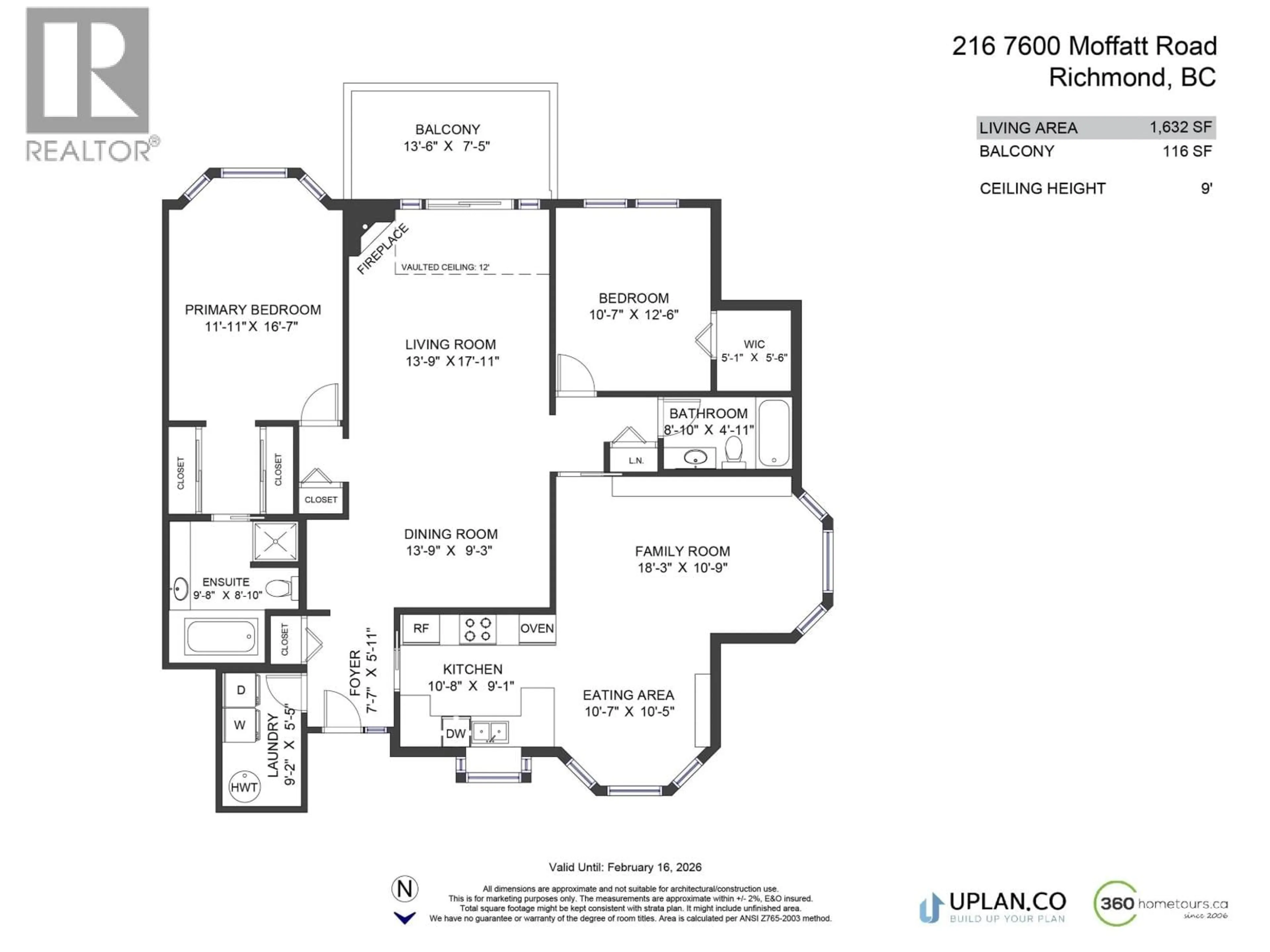 Floor plan for 201 - 7600 MOFFATT ROAD, Richmond British Columbia V6Y3V1
