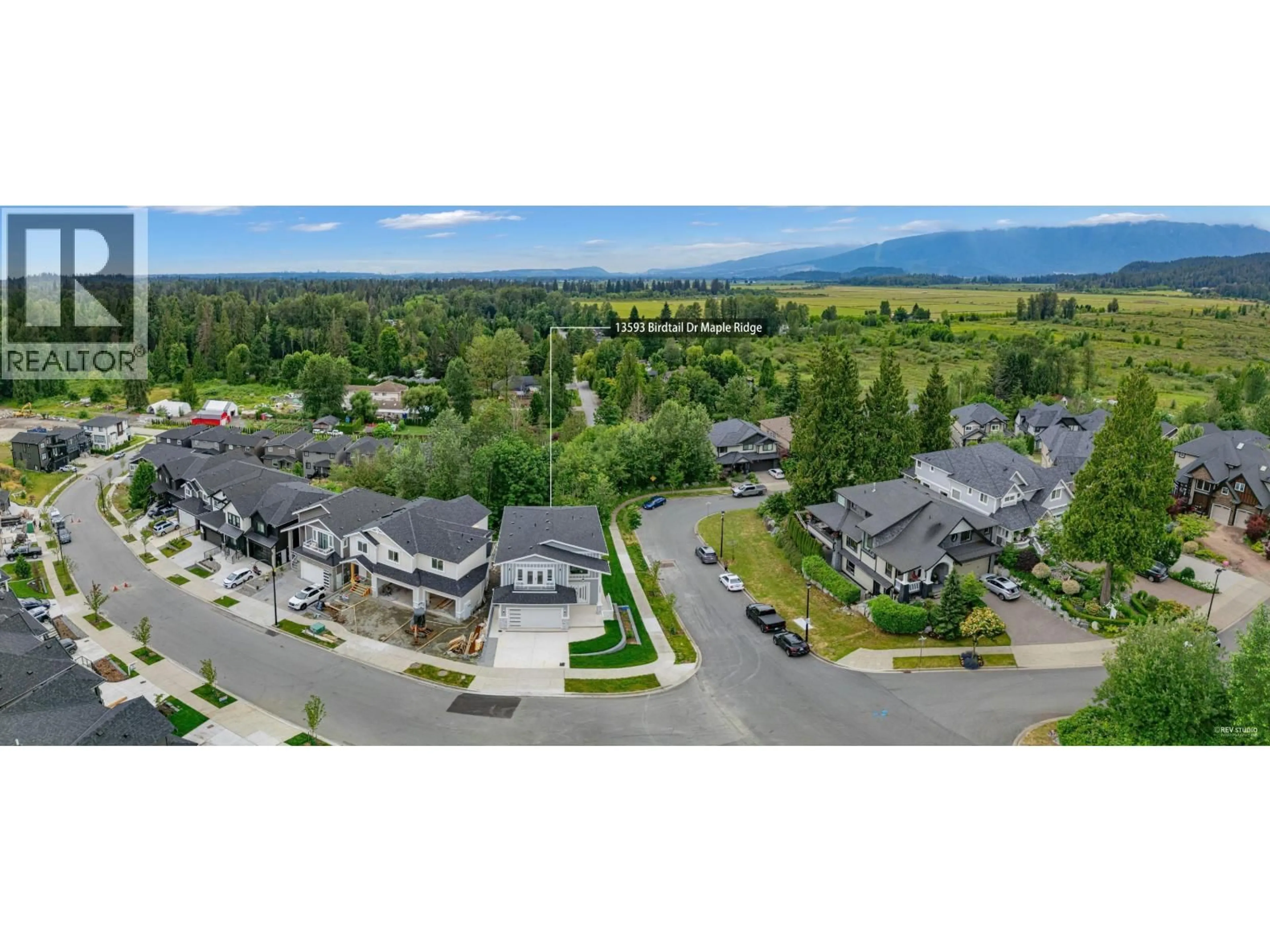 A pic from outside/outdoor area/front of a property/back of a property/a pic from drone, mountain view for 13593 BIRDTAIL DRIVE, Maple Ridge British Columbia V4R0J2