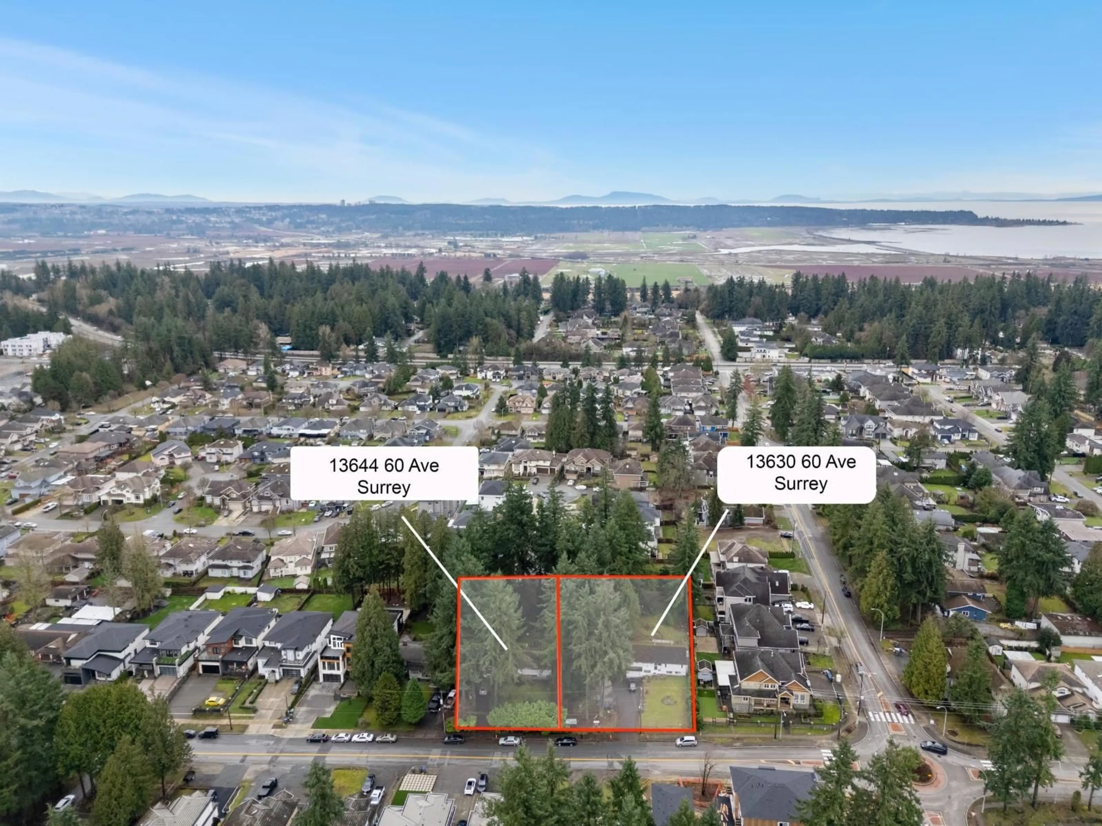 A pic from outside/outdoor area/front of a property/back of a property/a pic from drone, unknown for 13644 60 AVENUE, Surrey British Columbia V3X2M8