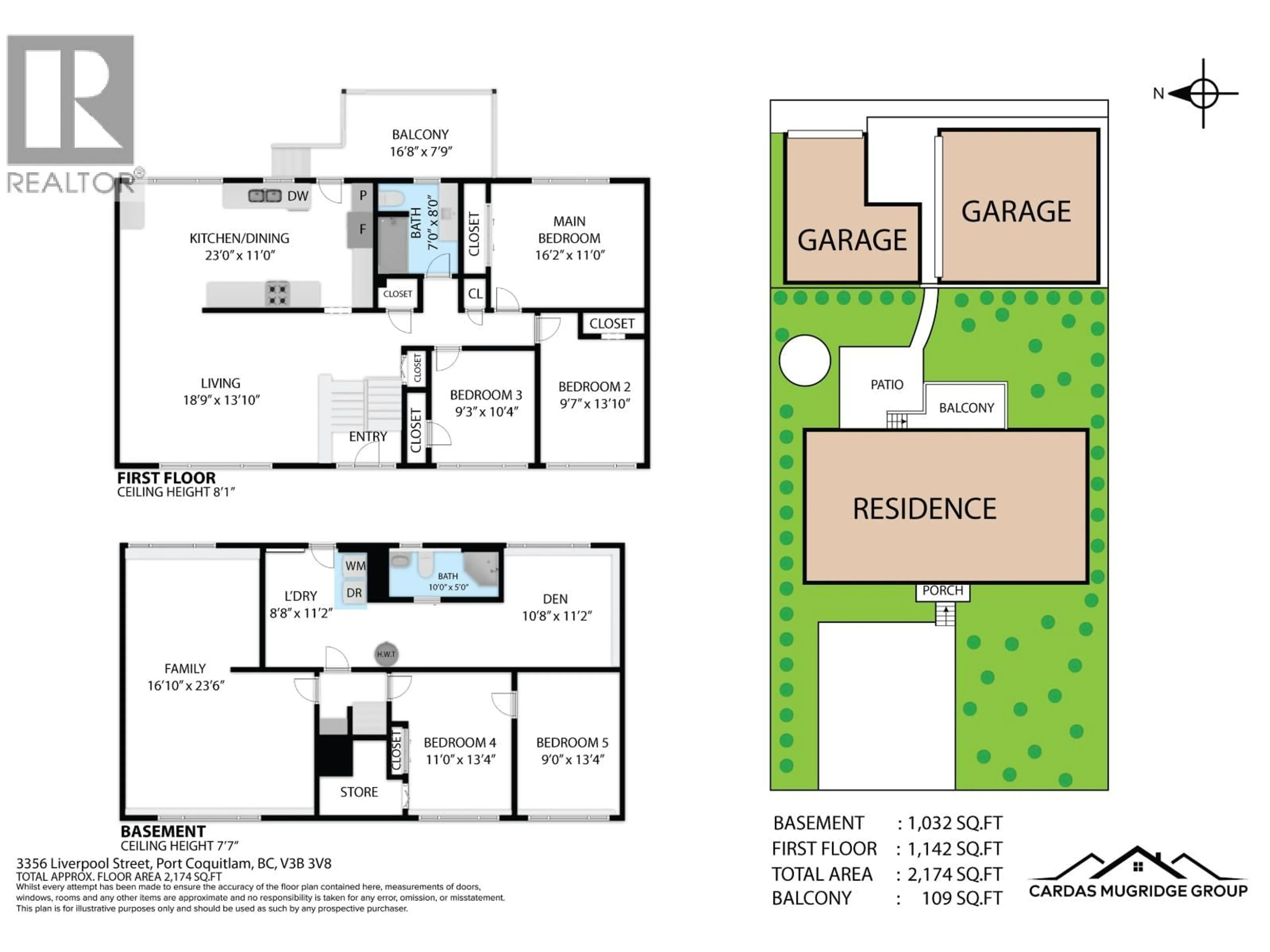 Floor plan for 3356 LIVERPOOL STREET, Port Coquitlam British Columbia V3B3V8