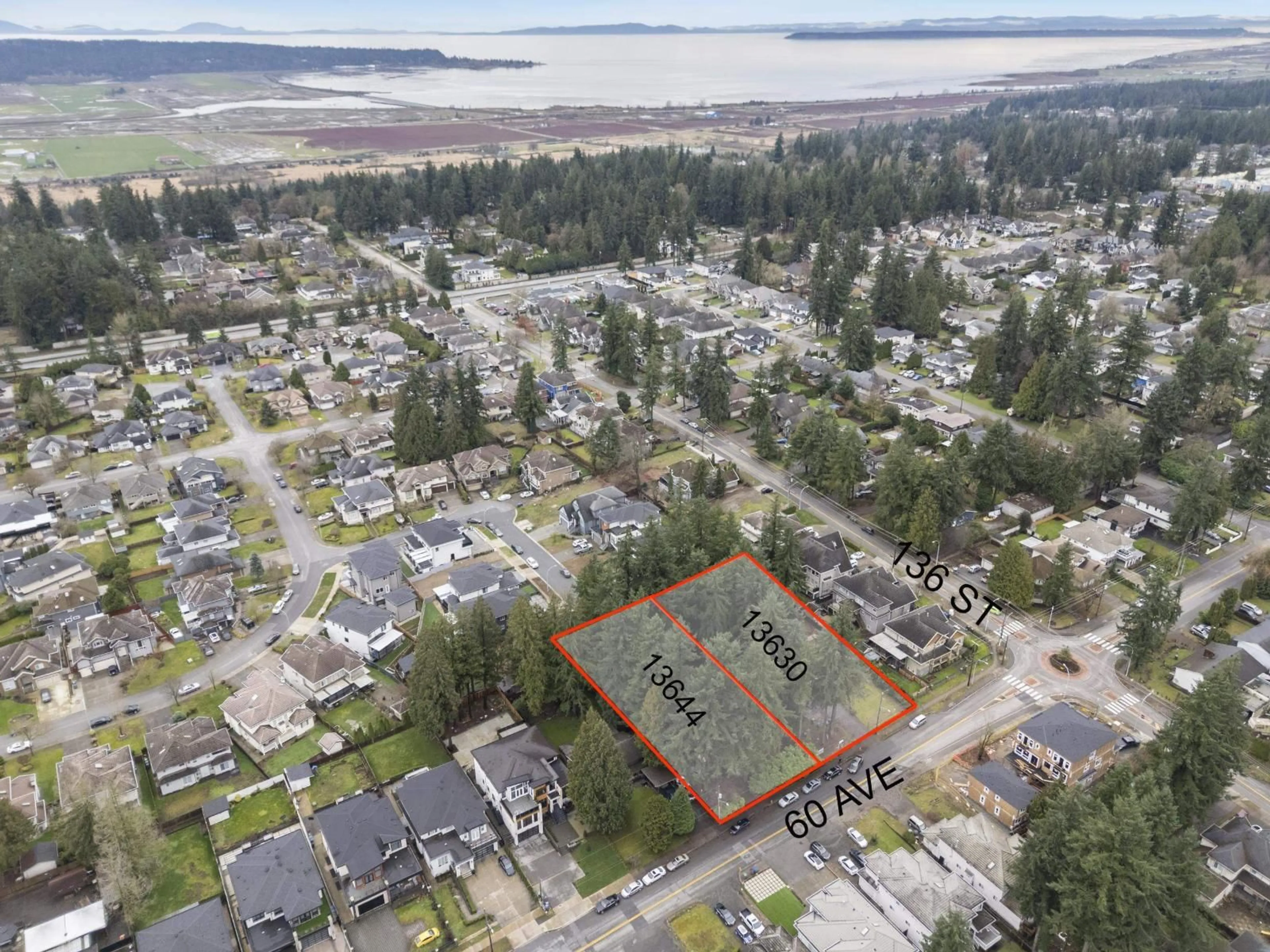 A pic from outside/outdoor area/front of a property/back of a property/a pic from drone, unknown for 13630 60 AVENUE, Surrey British Columbia V3X2M8