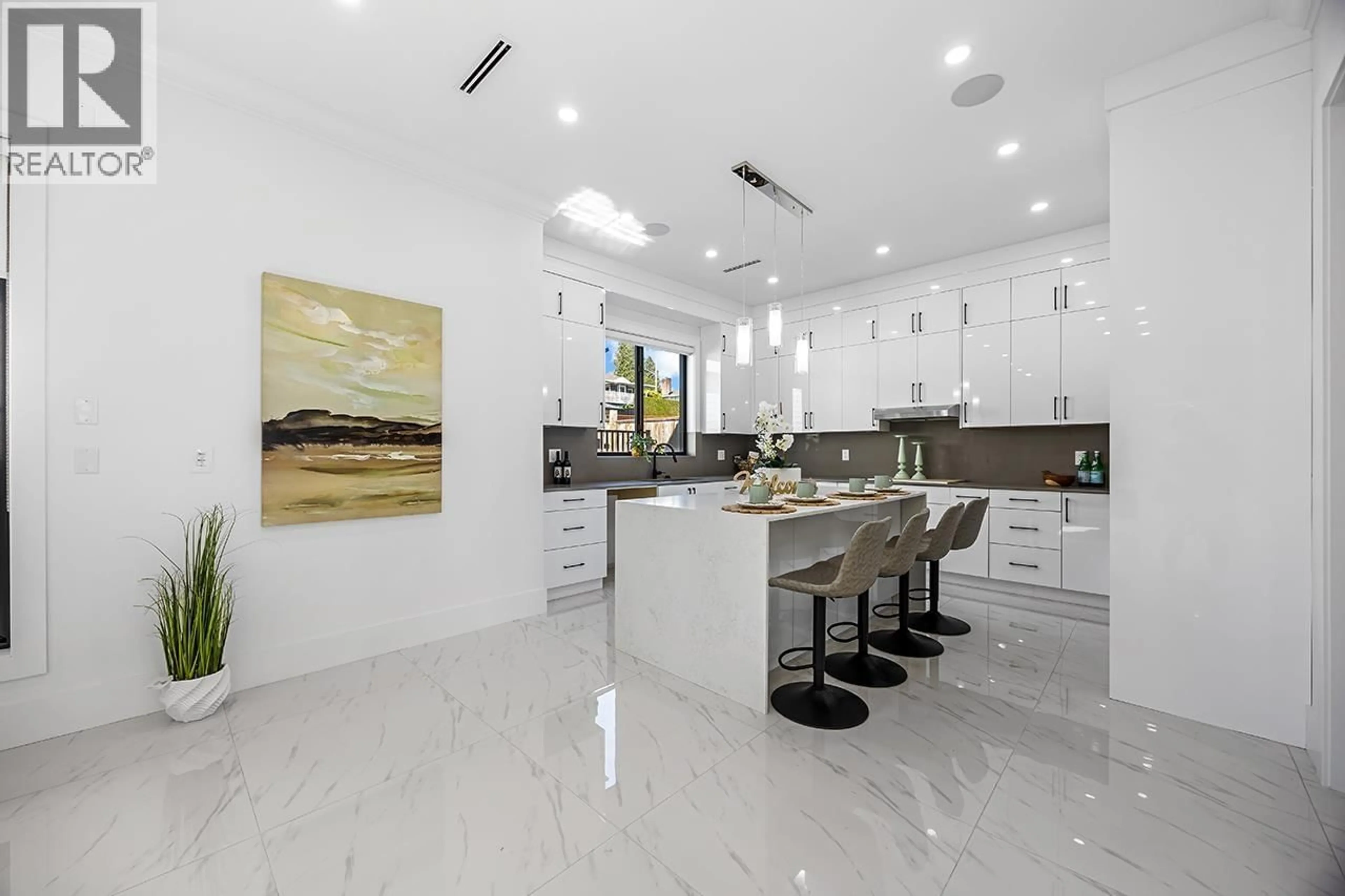 Contemporary kitchen, ceramic/tile floor for 4527 CLINTON STREET, Burnaby British Columbia V5J2K6