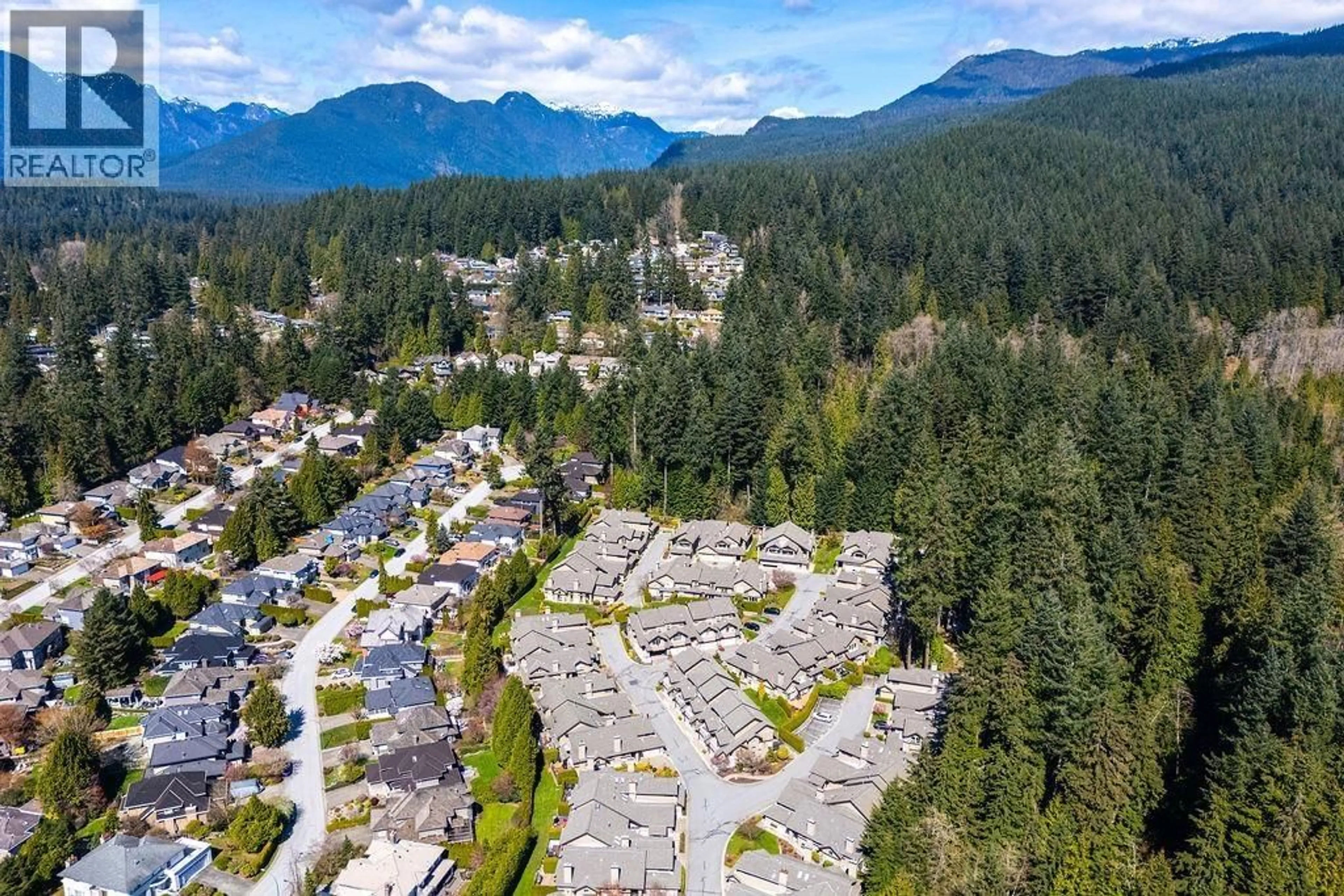 A pic from outside/outdoor area/front of a property/back of a property/a pic from drone, mountain view for 29 - 1550 LARKHALL CRESCENT, North Vancouver British Columbia V7H2Z2