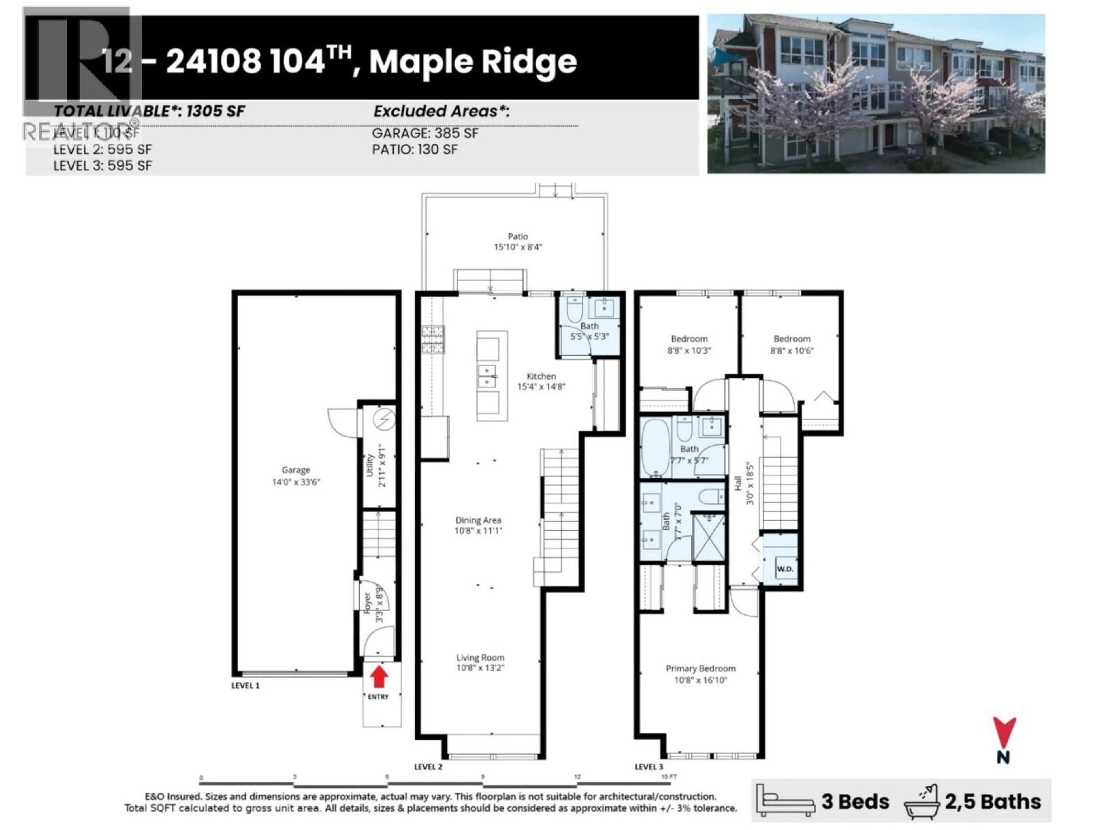 Floor plan for 12 - 24108 104 AVENUE, Maple Ridge British Columbia V2W0J5