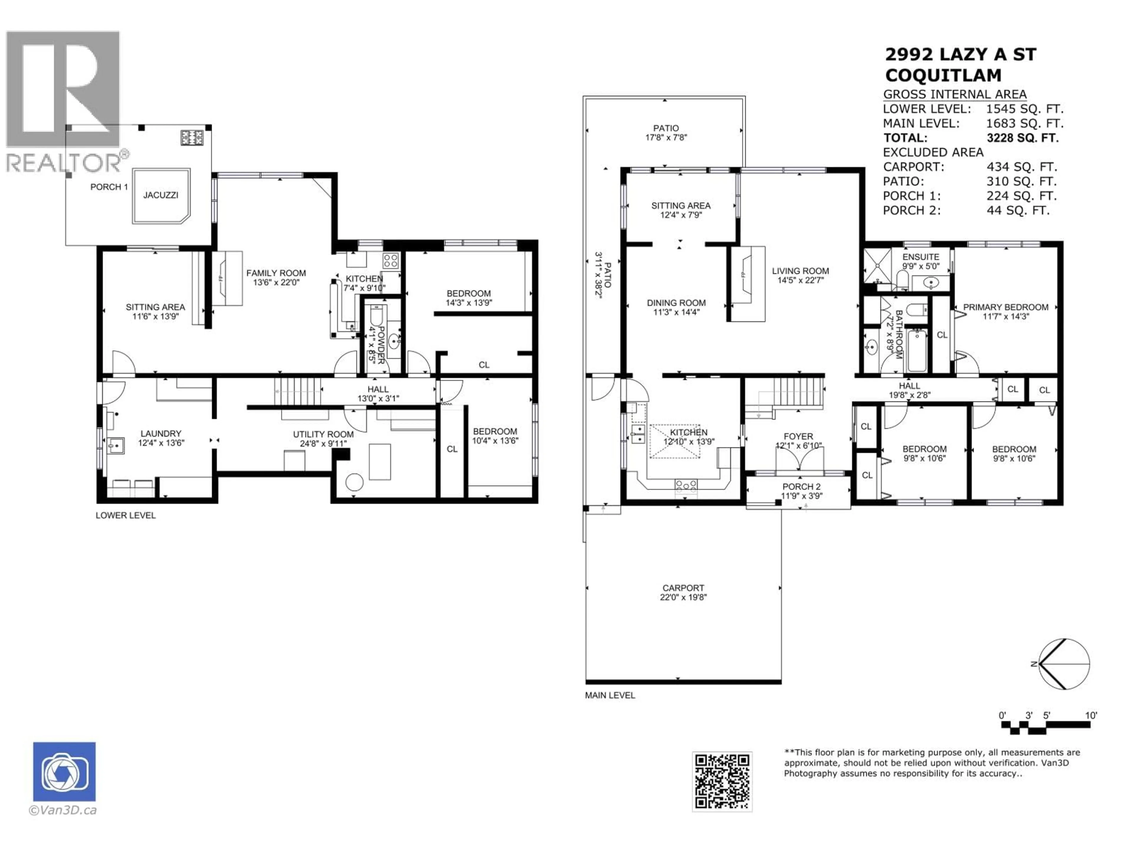 Floor plan for 2992 LAZY A STREET, Coquitlam British Columbia V3C3N7