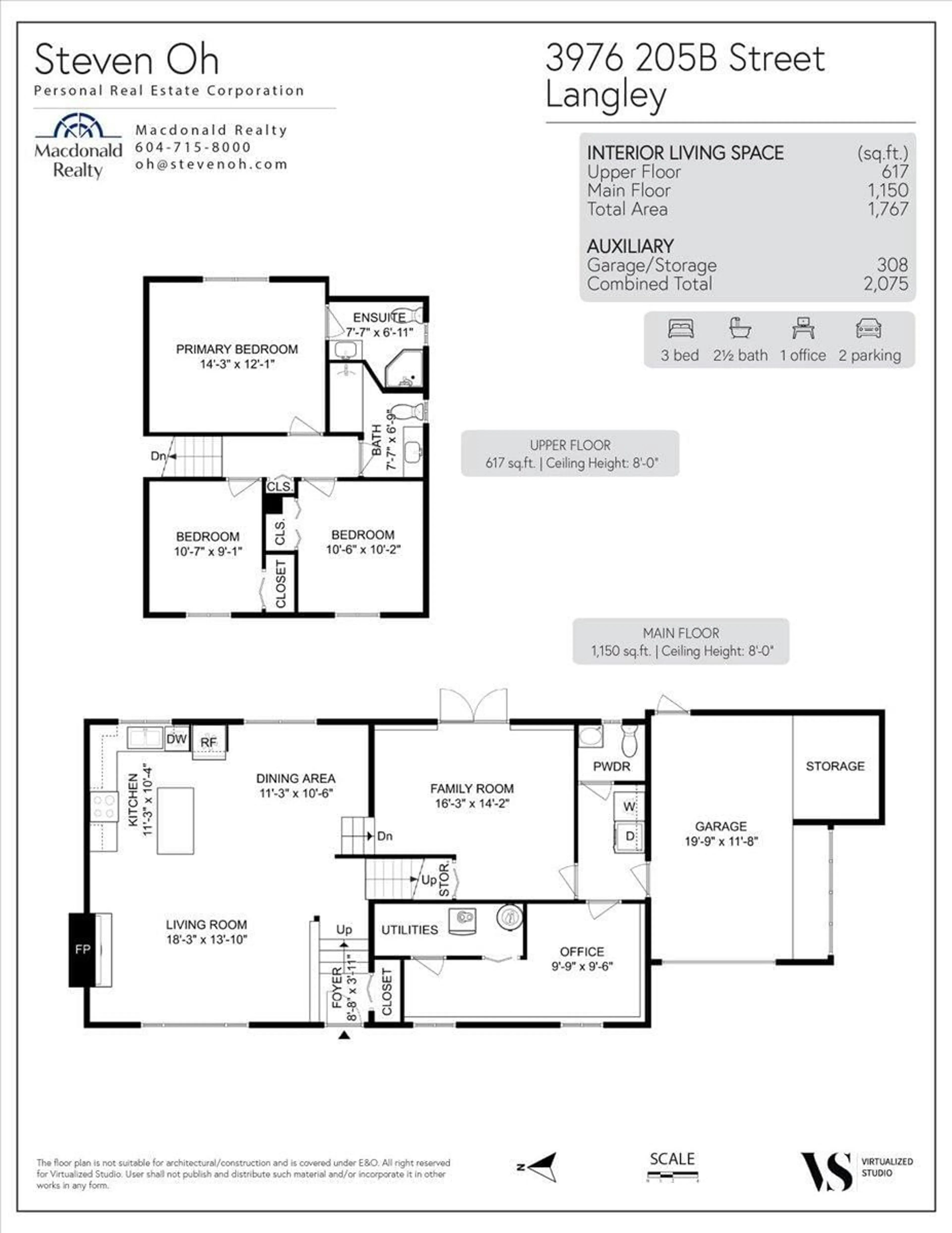 Floor plan for 3976 205B STREET, Langley British Columbia V3A2B3