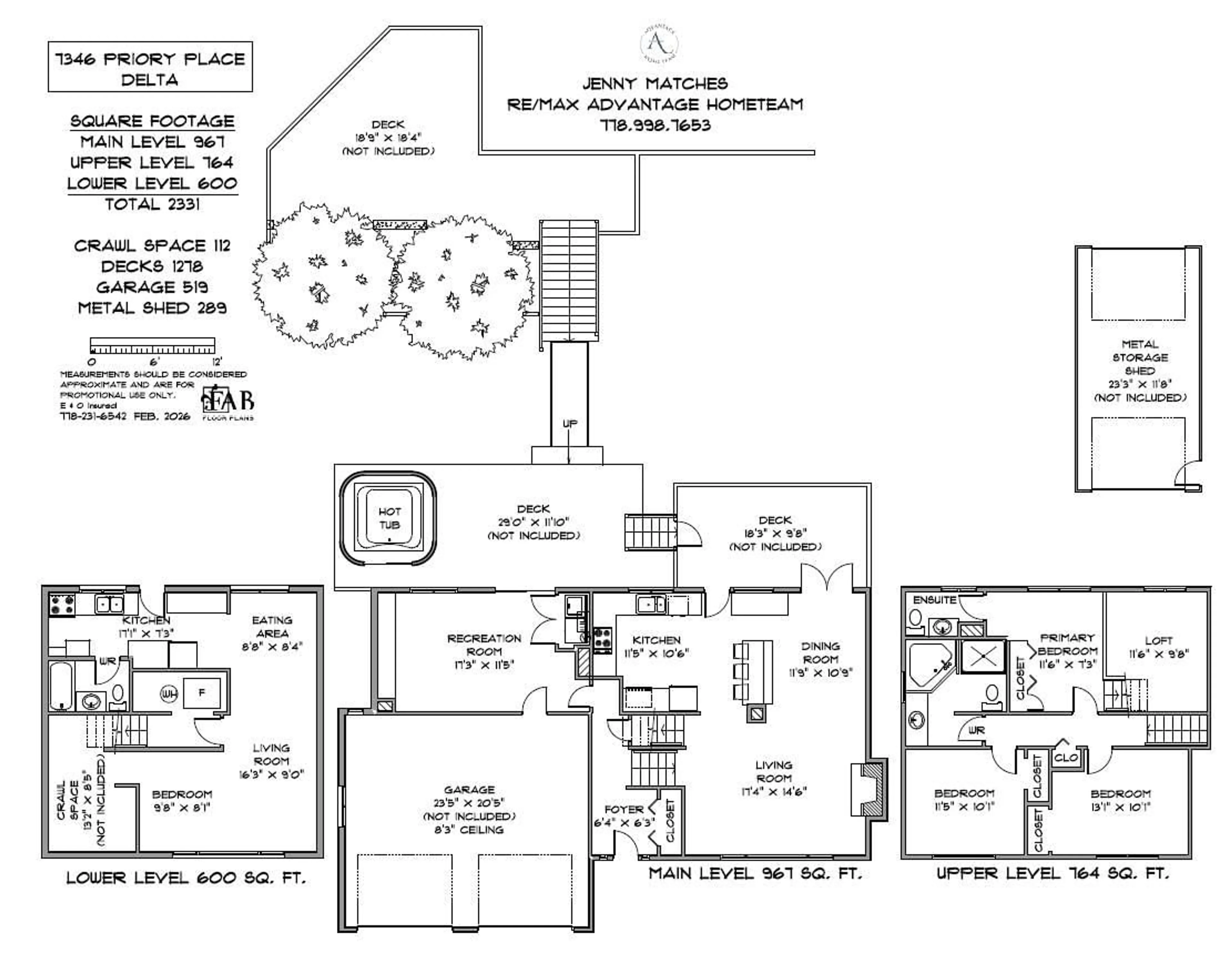 Floor plan for 7346 PRIORY PLACE, Delta British Columbia V4C4L6