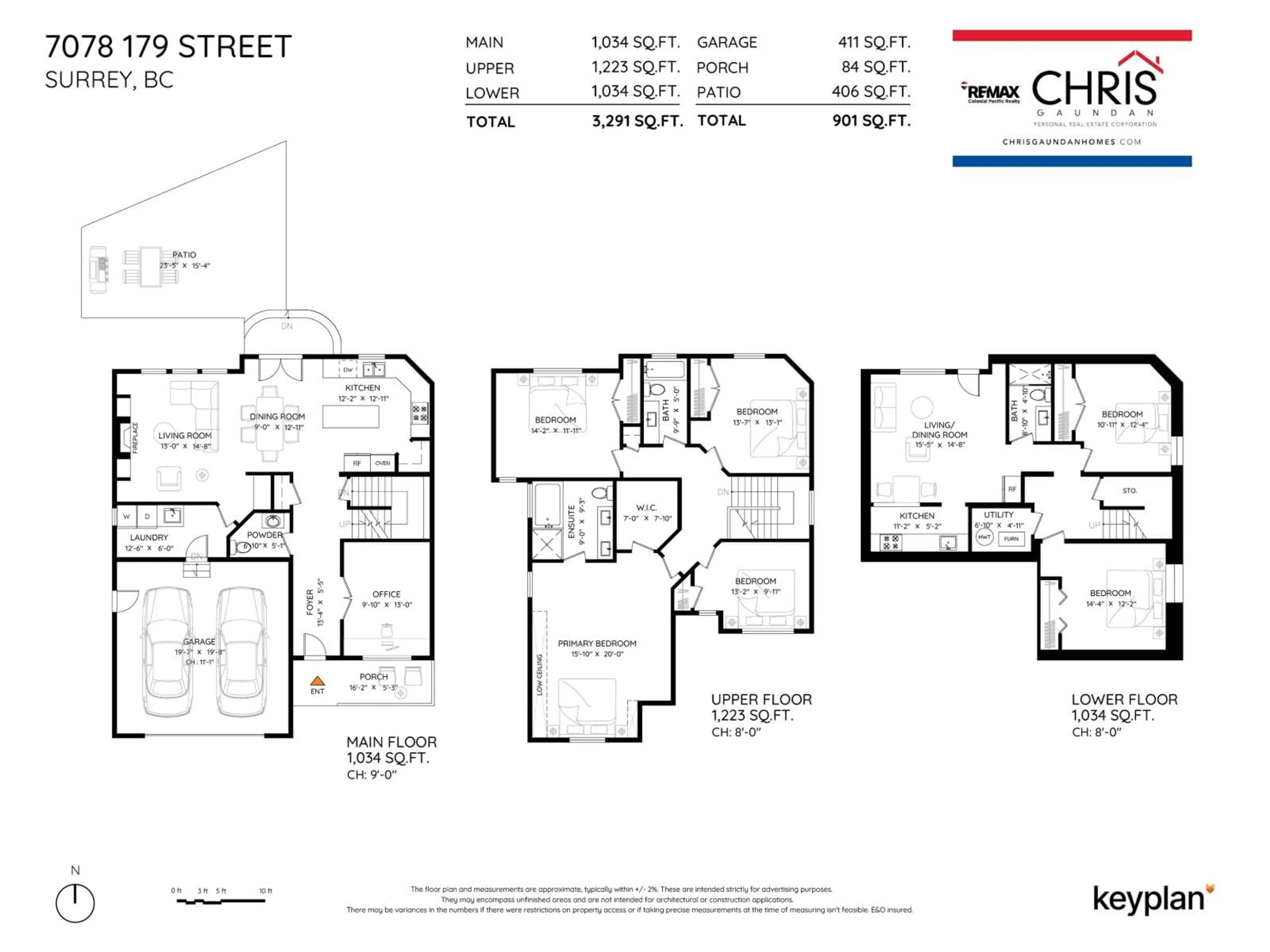 Floor plan for 7078 179 STREET, Surrey British Columbia V3S7A3