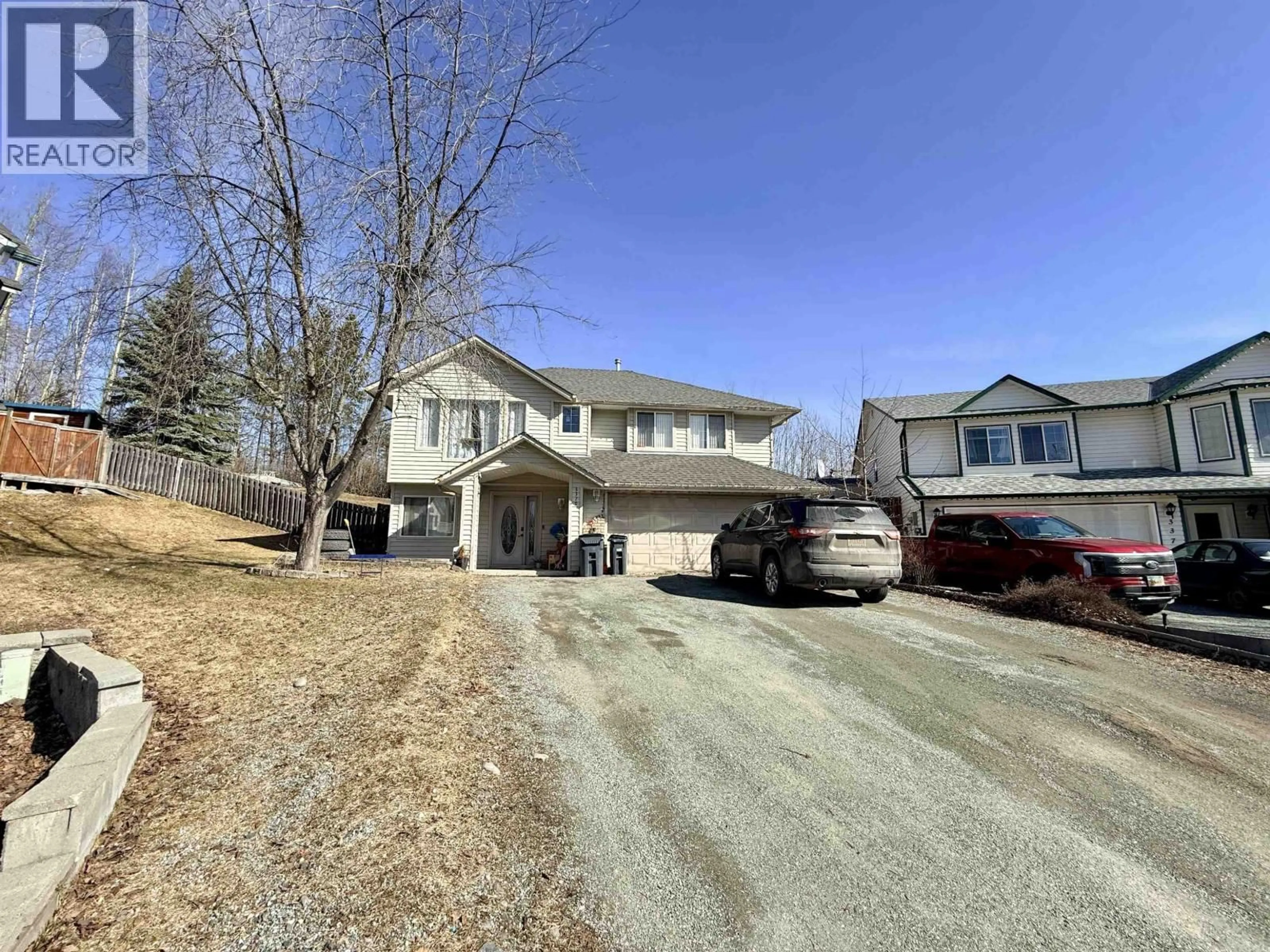 A pic from outside/outdoor area/front of a property/back of a property/a pic from drone, street for 3379 ST FRANCES COURT, Prince George British Columbia V2N5A4