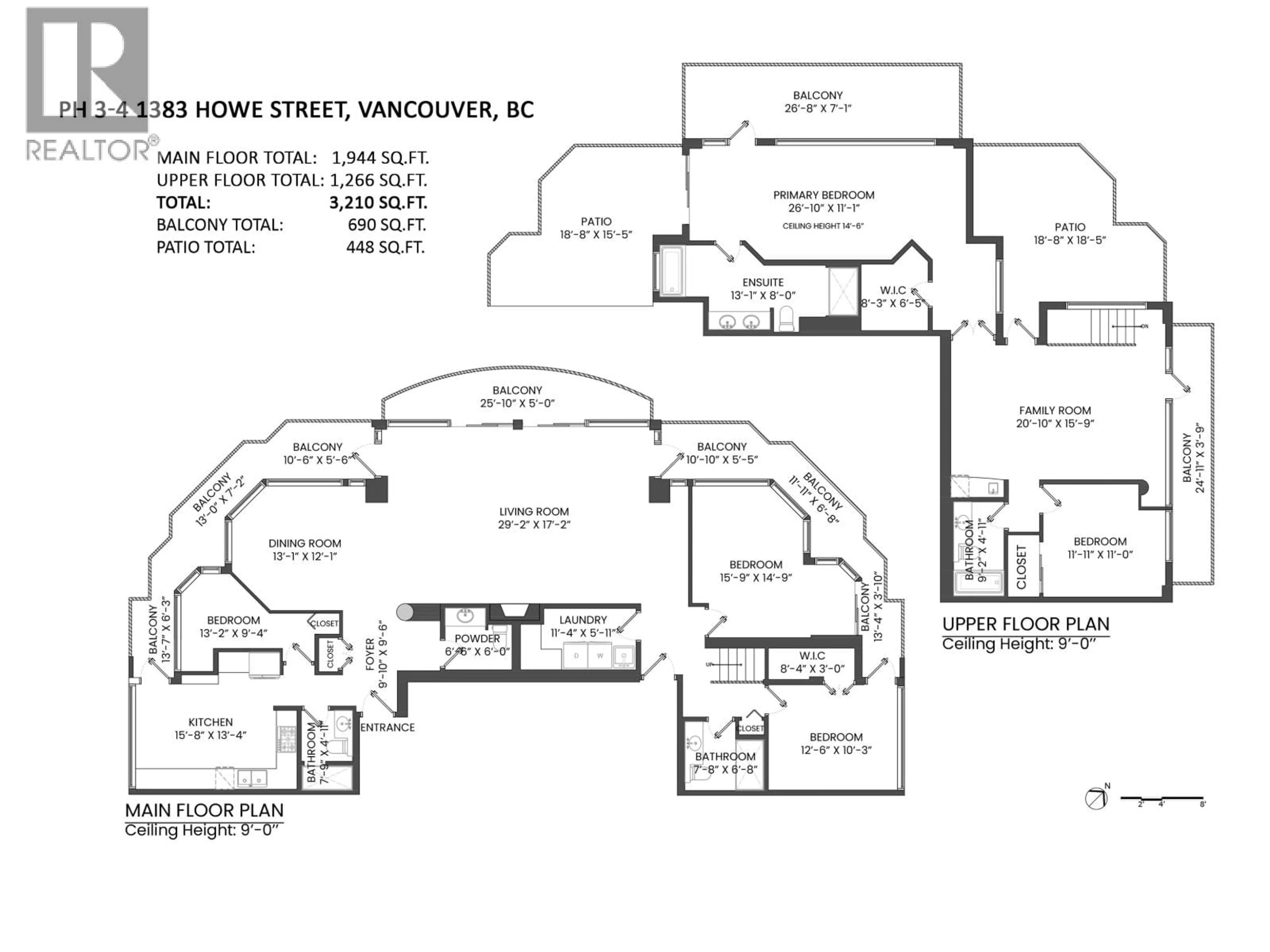 Floor plan for PH 3-4 - 1383 HOWE STREET, Vancouver British Columbia V6Z2R5