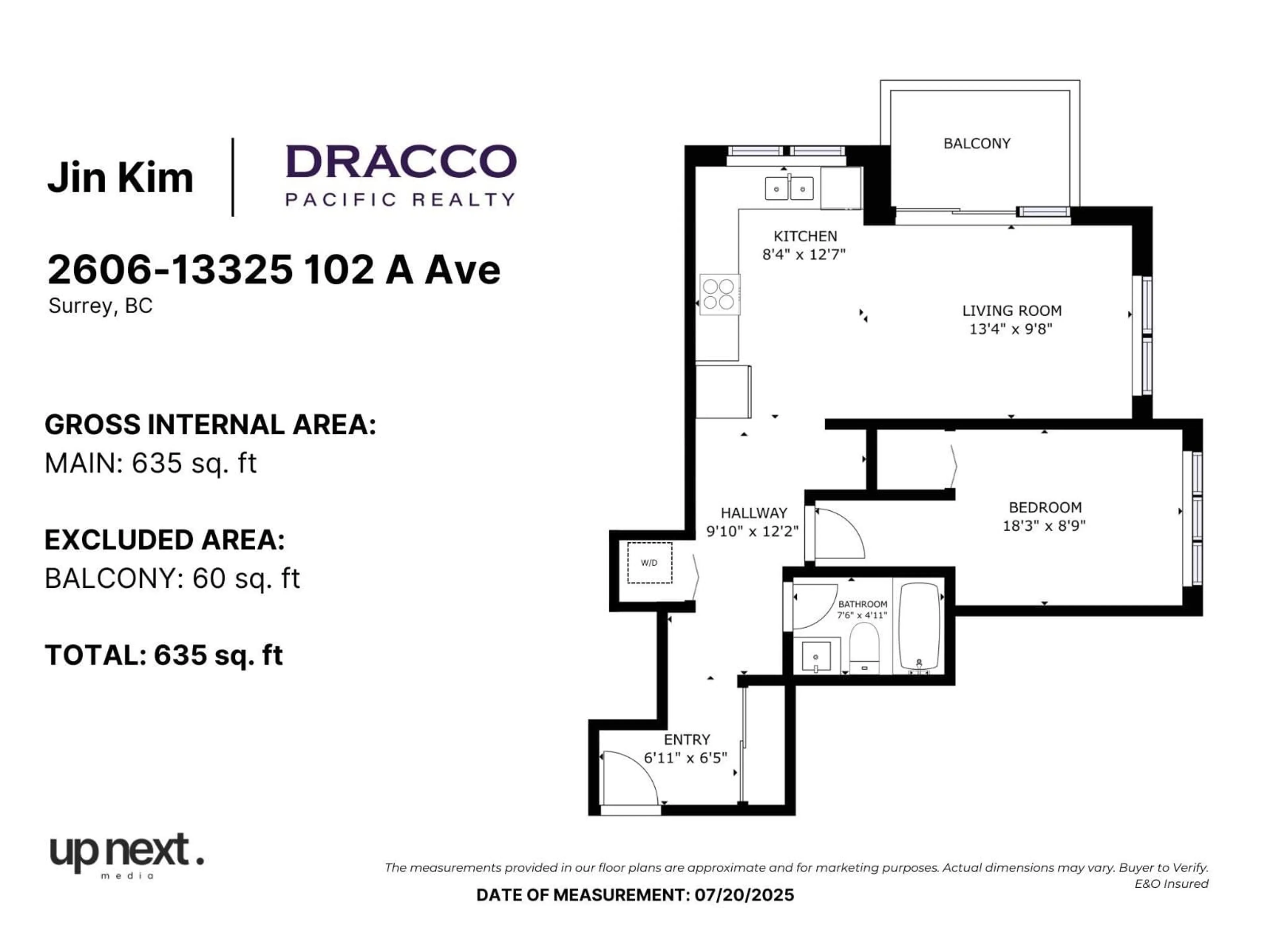 Floor plan for 2606 - 13325 102A AVENUE, Surrey British Columbia V3T0J5