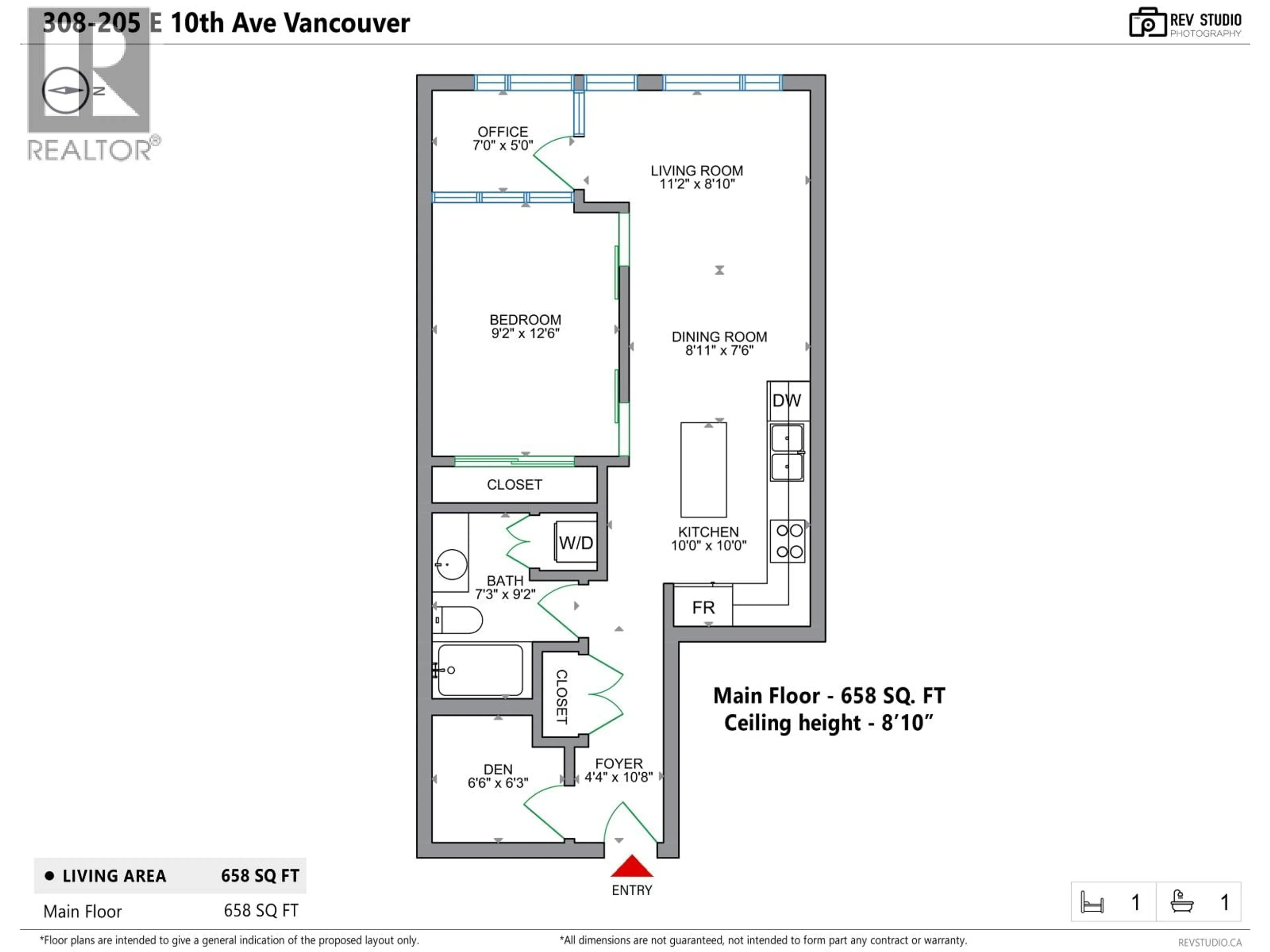 Floor plan for 308 - 205 10TH AVENUE, Vancouver British Columbia V5T4V6