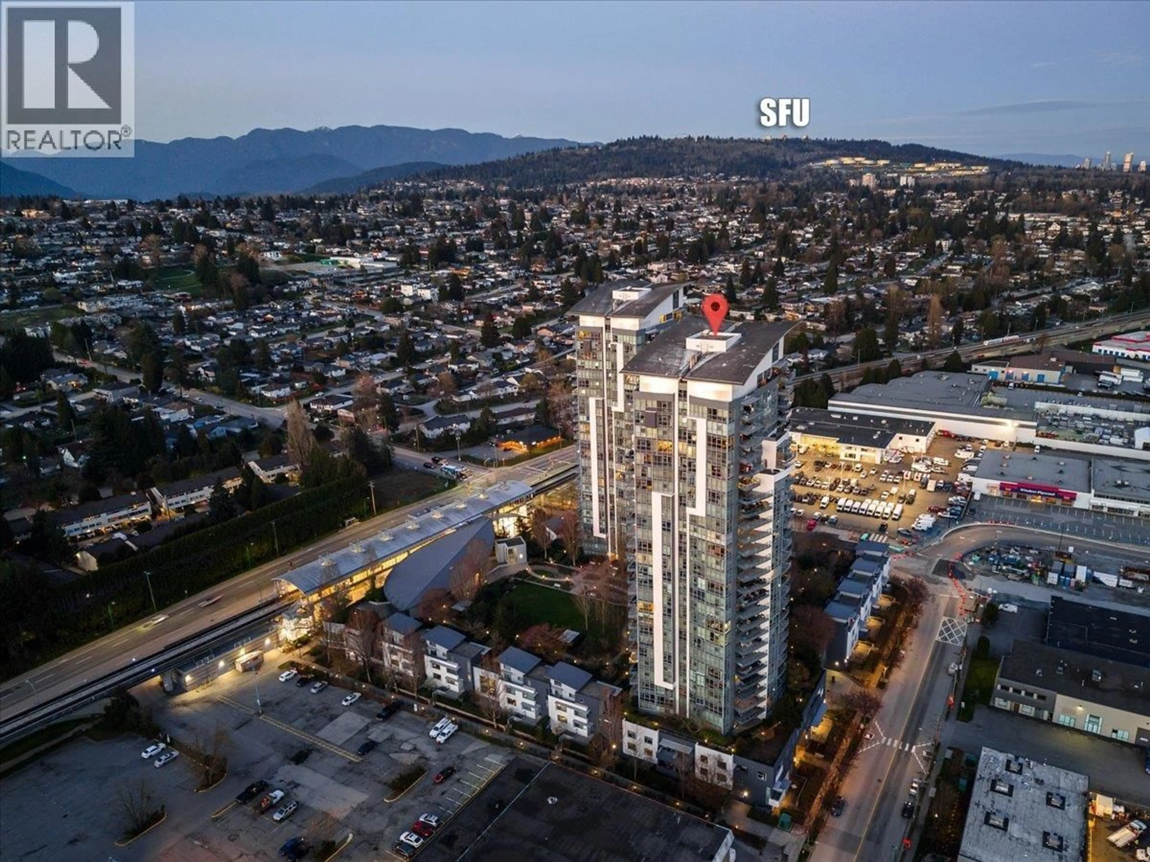 A pic from outside/outdoor area/front of a property/back of a property/a pic from drone, building for 1204 - 5611 GORING STREET, Burnaby British Columbia V5B0A3