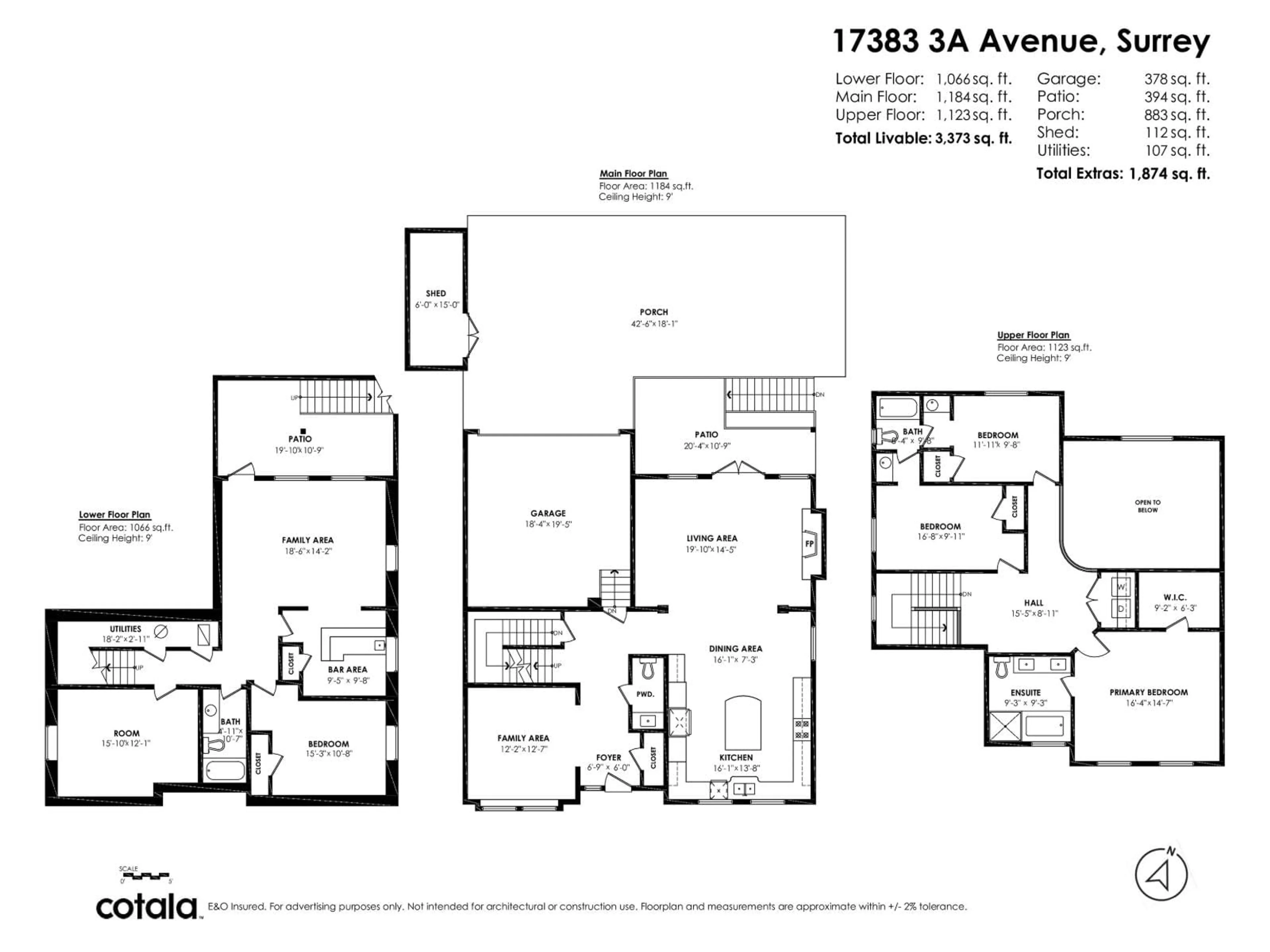 Floor plan for 17383 3A AVENUE, Surrey British Columbia V3Z2N7
