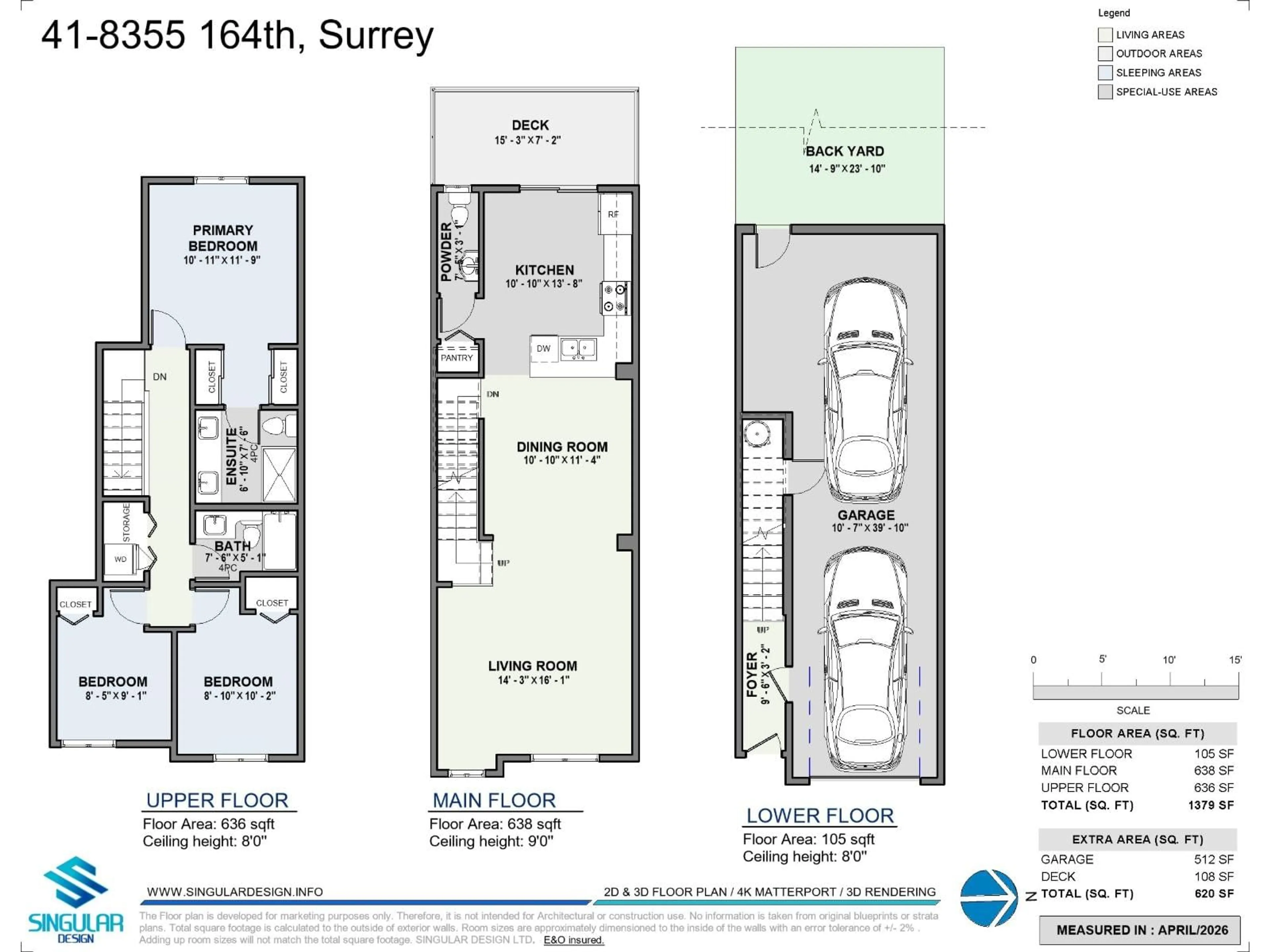 Floor plan for 41 - 8355 164 STREET, Surrey British Columbia V4N1E3